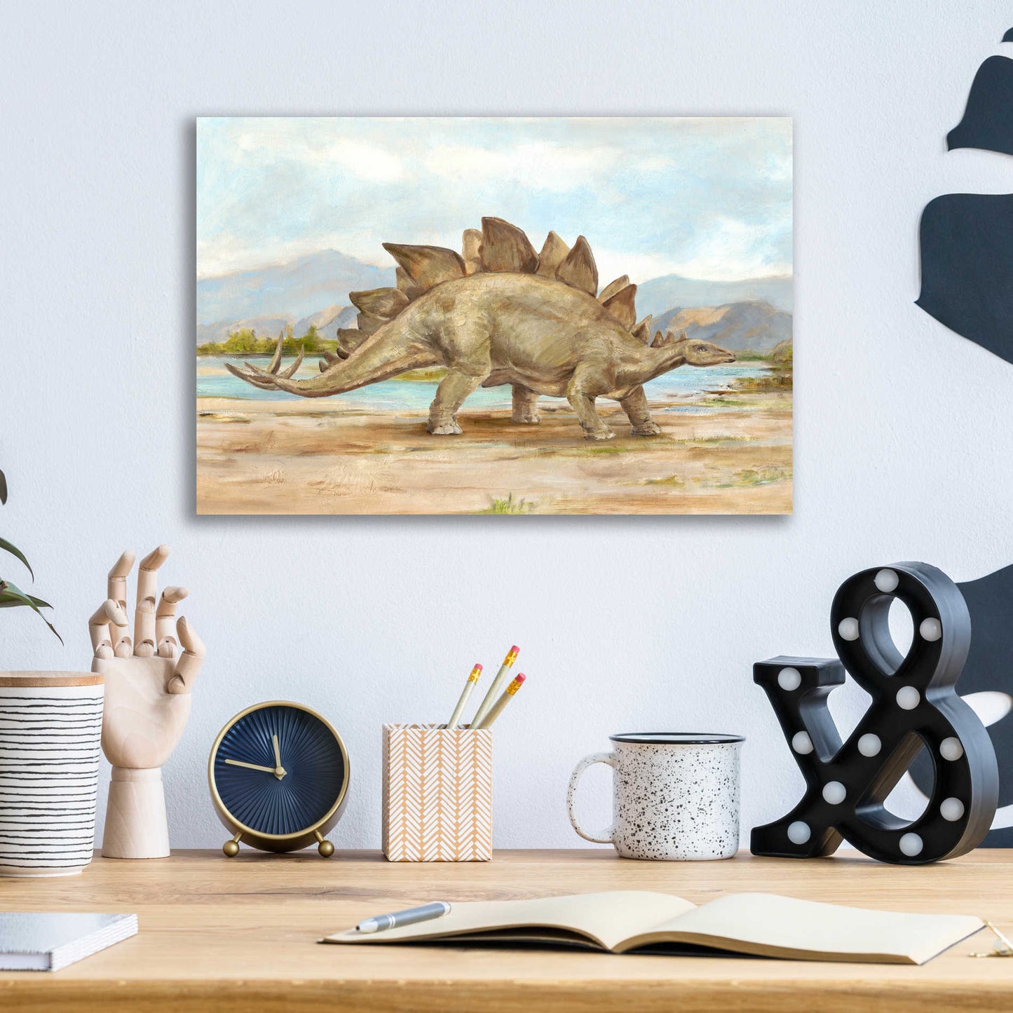 Epic Art "Dinosaur Illustration I" by Ethan Harper, Acrylic Glass Wall Art,16x12