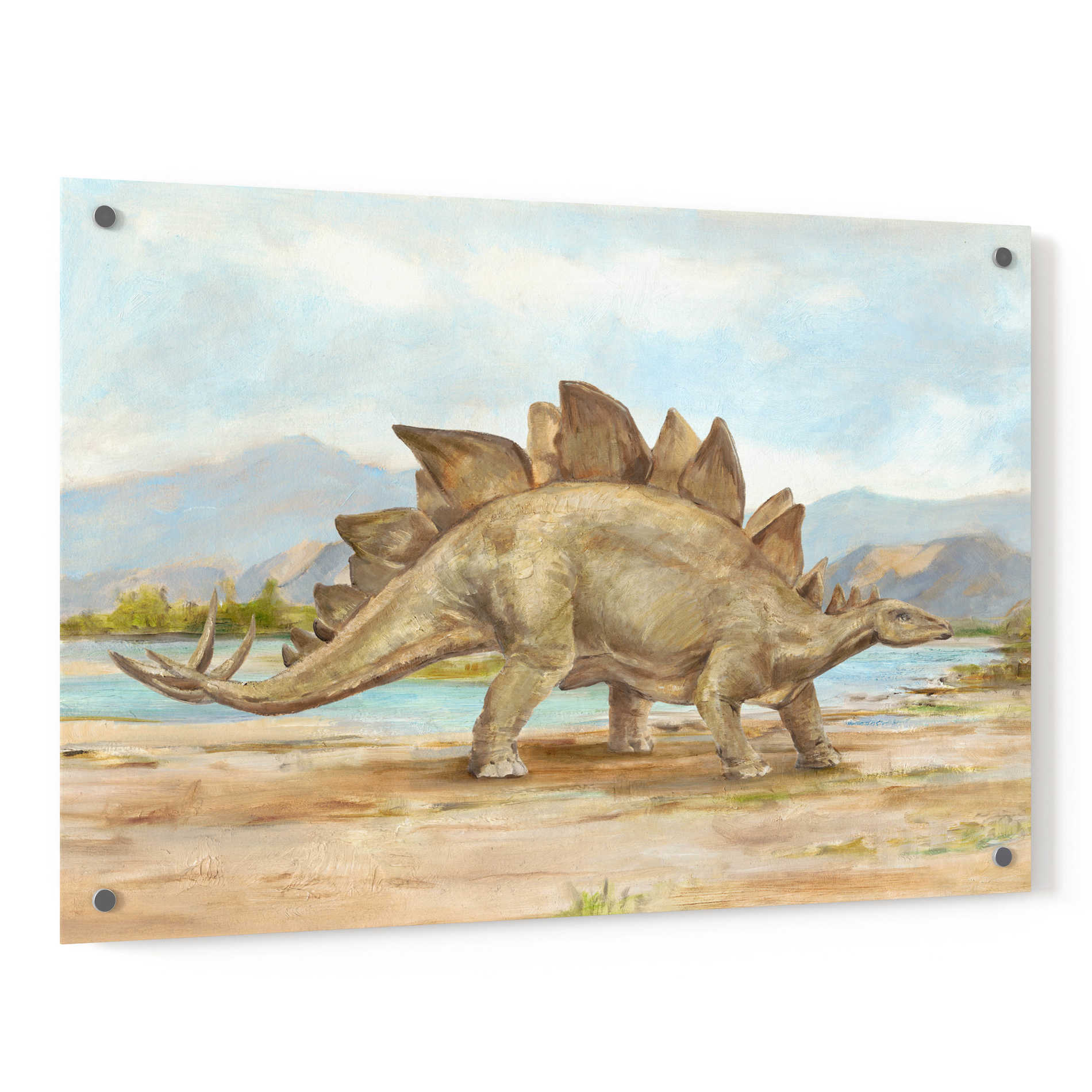 Epic Art "Dinosaur Illustration I" by Ethan Harper, Acrylic Glass Wall Art,36x24