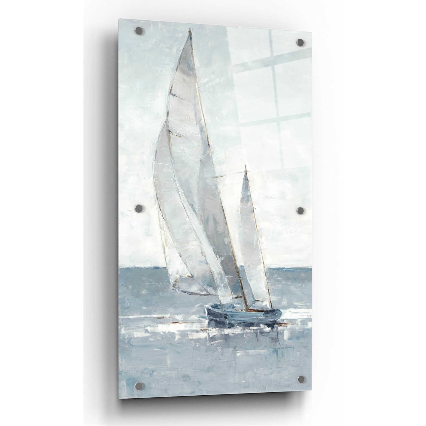 Epic Art "Grey Seas I" by Ethan Harper, Acrylic Glass Wall Art,12x24