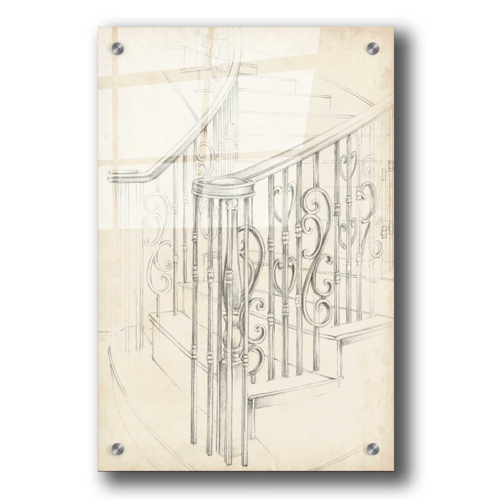 Epic Art "Iron Railing Design II" by Ethan Harper, Acrylic Glass Wall Art,24x36
