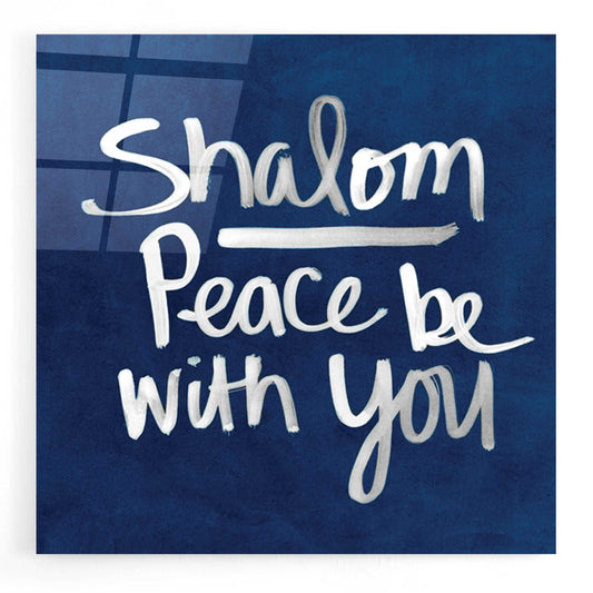 Epic Art 'Shalom - Hanukkah' by Linda Woods, Acrylic Glass Wall Art