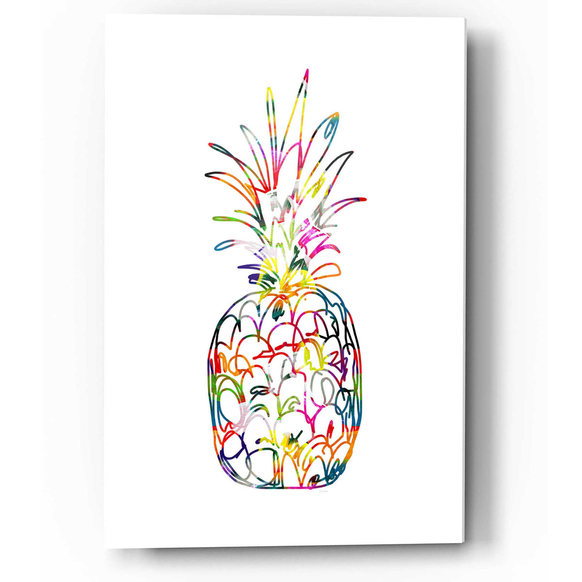 Epic Art 'Electric Pineapple' by Linda Woods, Acrylic Glass Wall Art