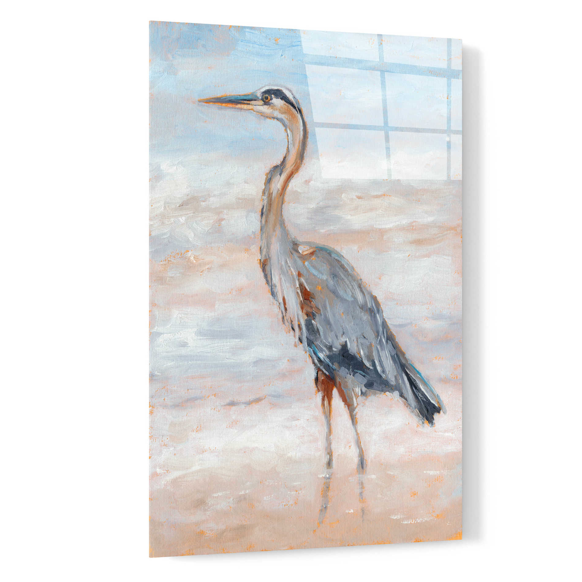 Epic Art "Beach Heron II" by Ethan Harper, Acrylic Glass Wall Art,16x24