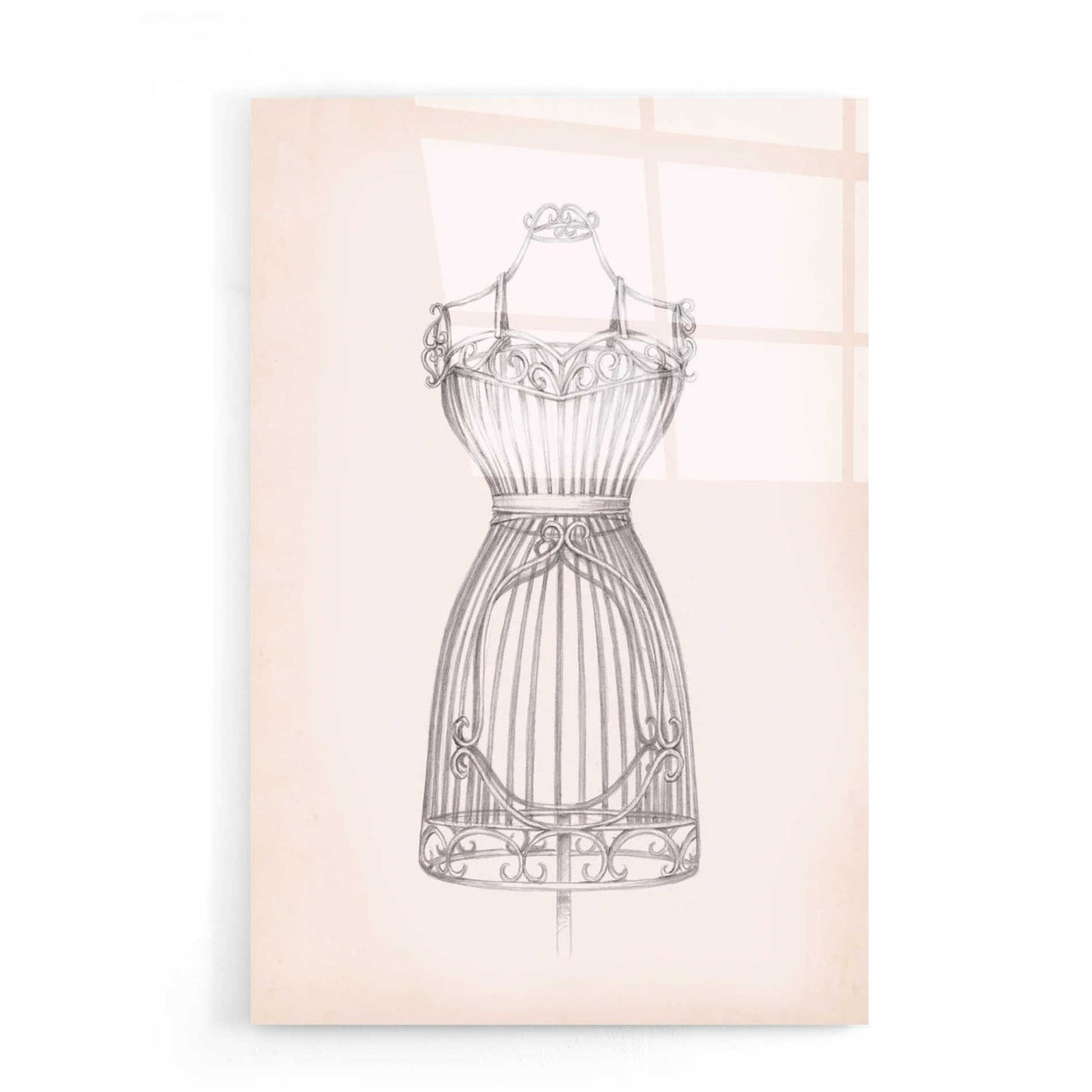 Epic Art "Antique Dress Form II" by Ethan Harper, Acrylic Glass Wall Art,16x24