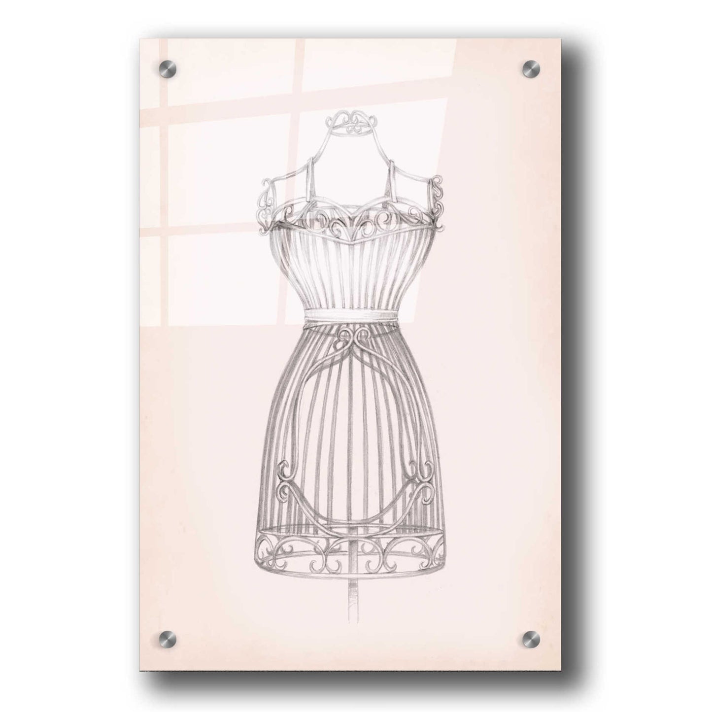 Epic Art "Antique Dress Form II" by Ethan Harper, Acrylic Glass Wall Art,24x36