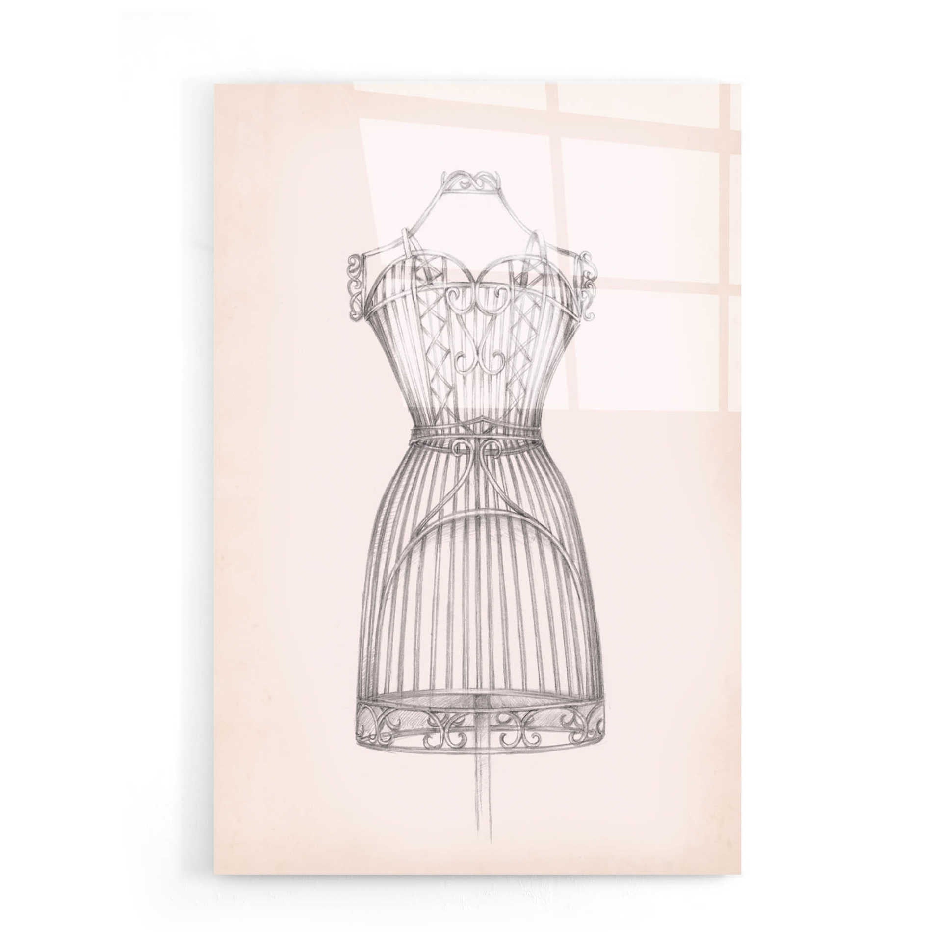 Epic Art "Antique Dress Form I" by Ethan Harper, Acrylic Glass Wall Art,16x24