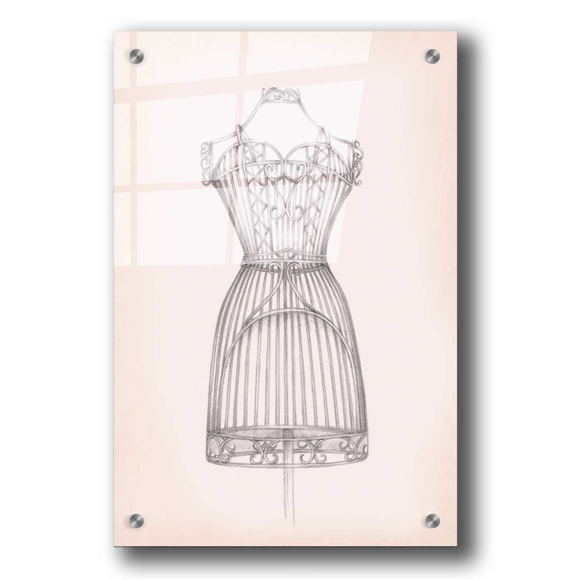 Epic Art "Antique Dress Form I" by Ethan Harper, Acrylic Glass Wall Art,24x36