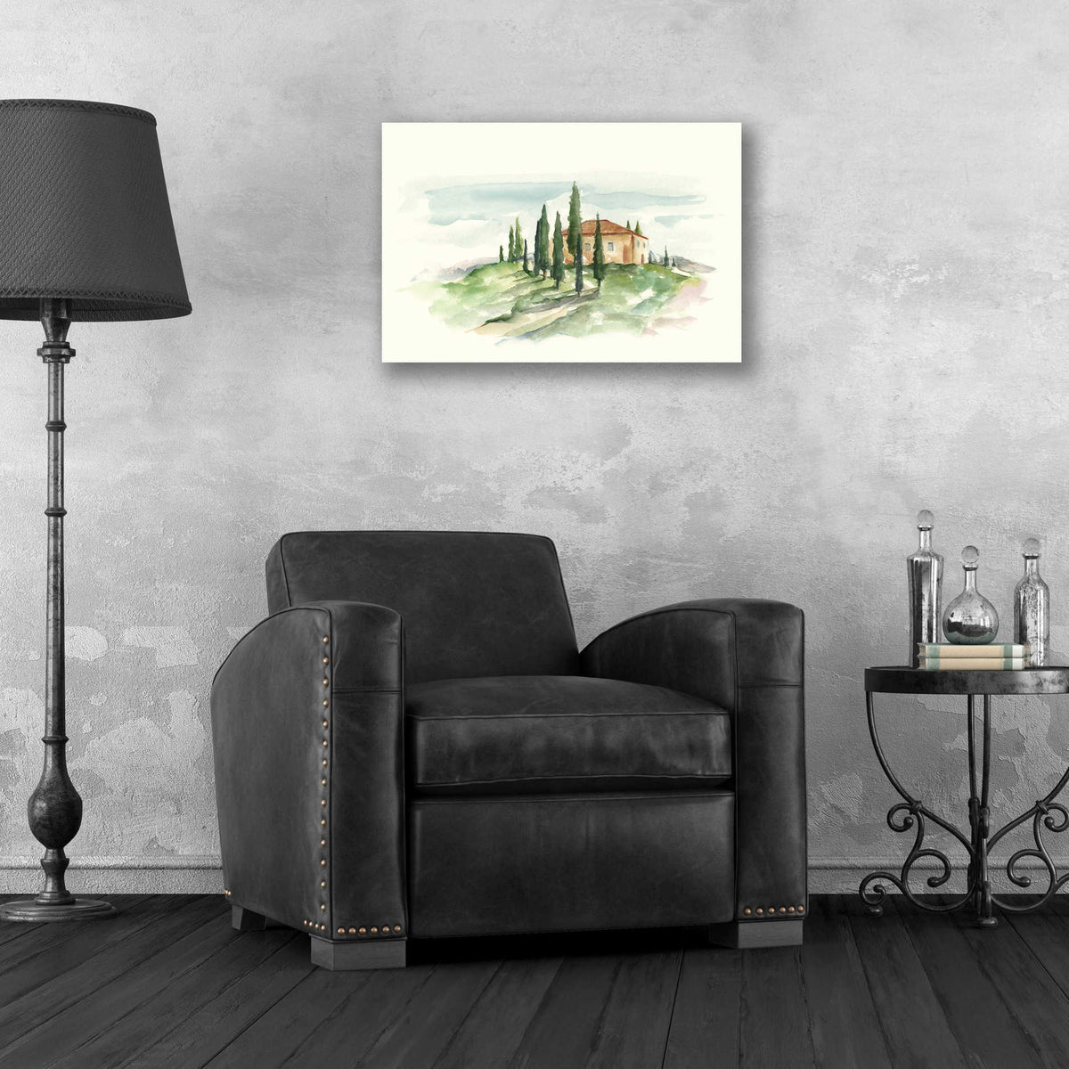 Epic Art "Watercolor Tuscan Villa II" by Ethan Harper, Acrylic Glass Wall Art,24x16