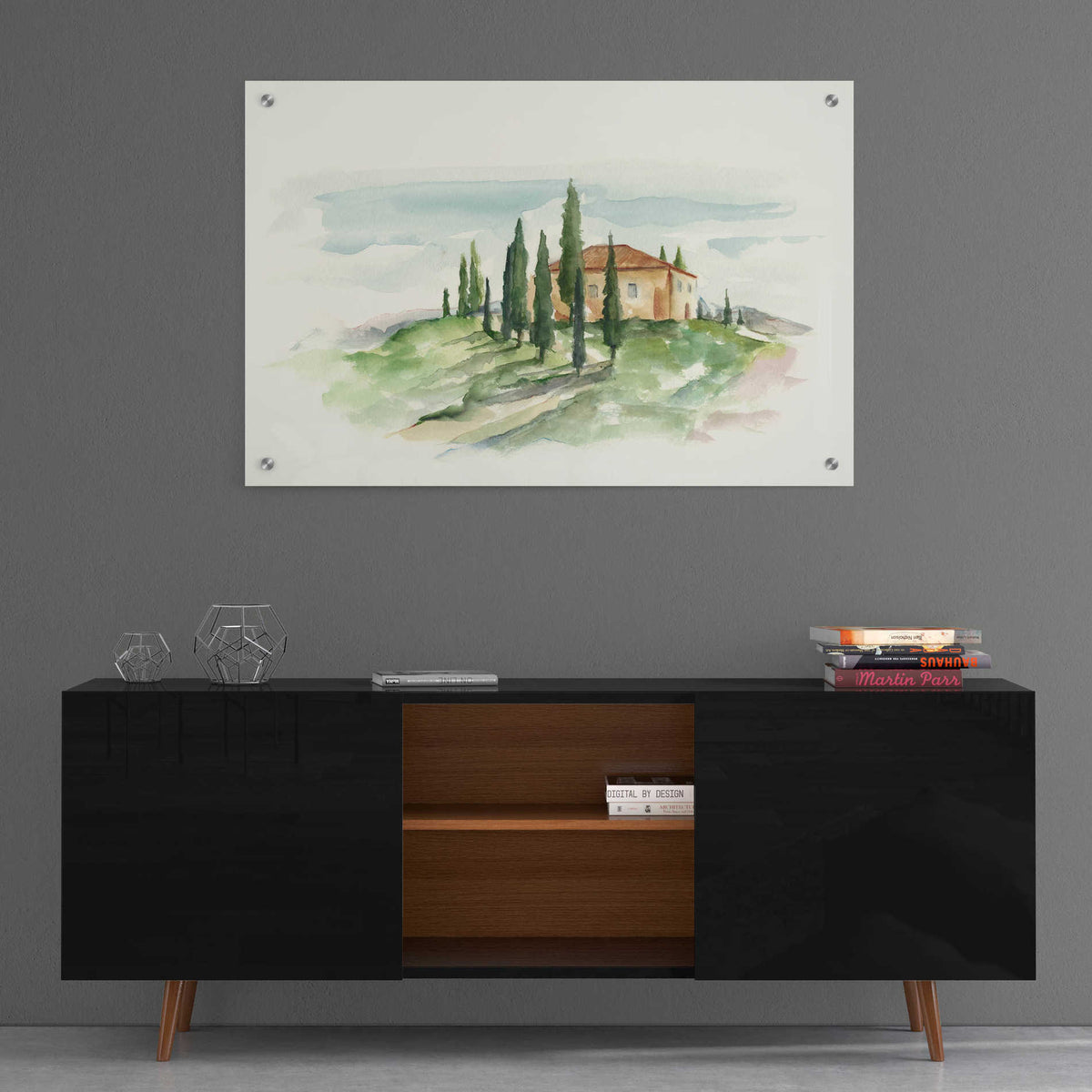 Epic Art "Watercolor Tuscan Villa II" by Ethan Harper, Acrylic Glass Wall Art,36x24
