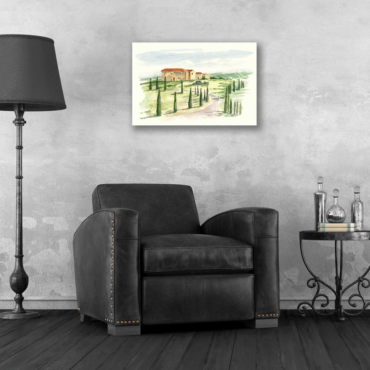 Epic Art "Watercolor Tuscan Villa I" by Ethan Harper, Acrylic Glass Wall Art,24x16