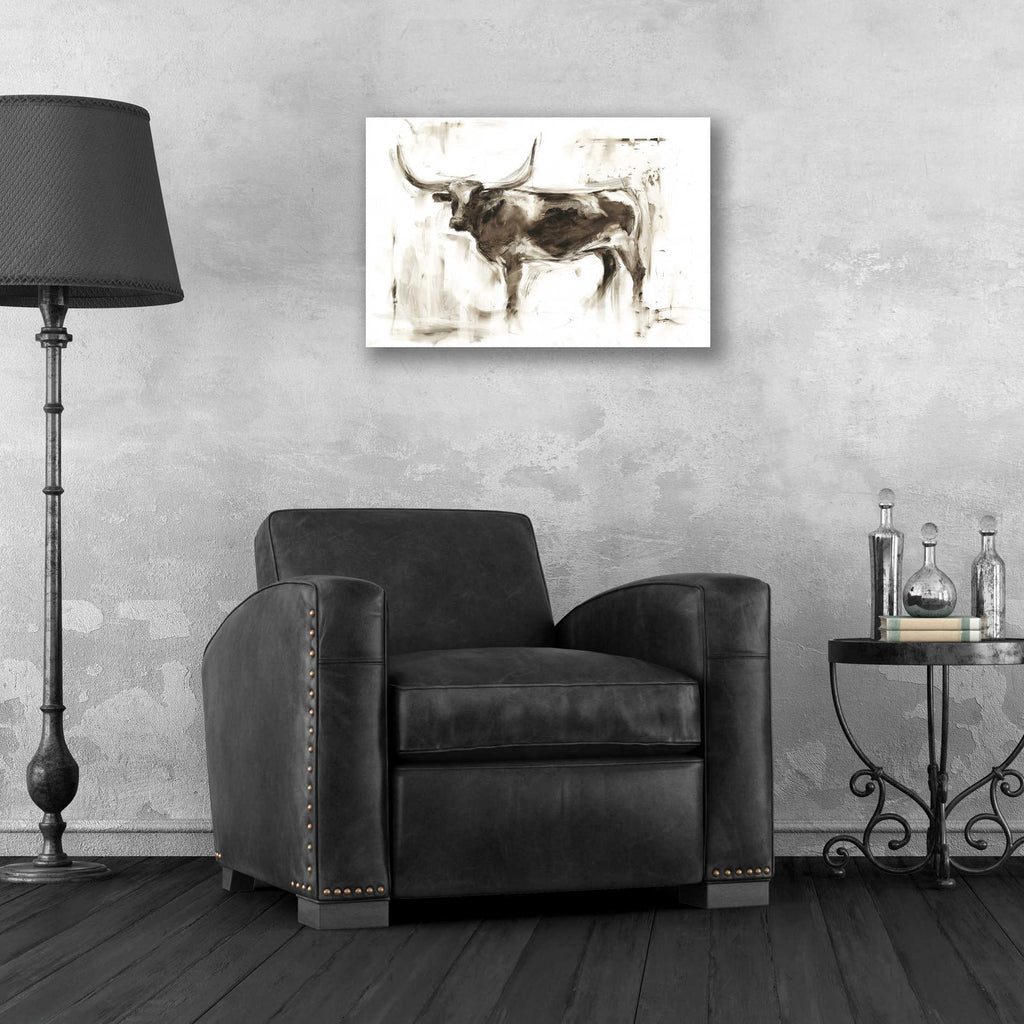 Epic Art "Longhorn Study II" by Ethan Harper, Acrylic Glass Wall Art,24x16