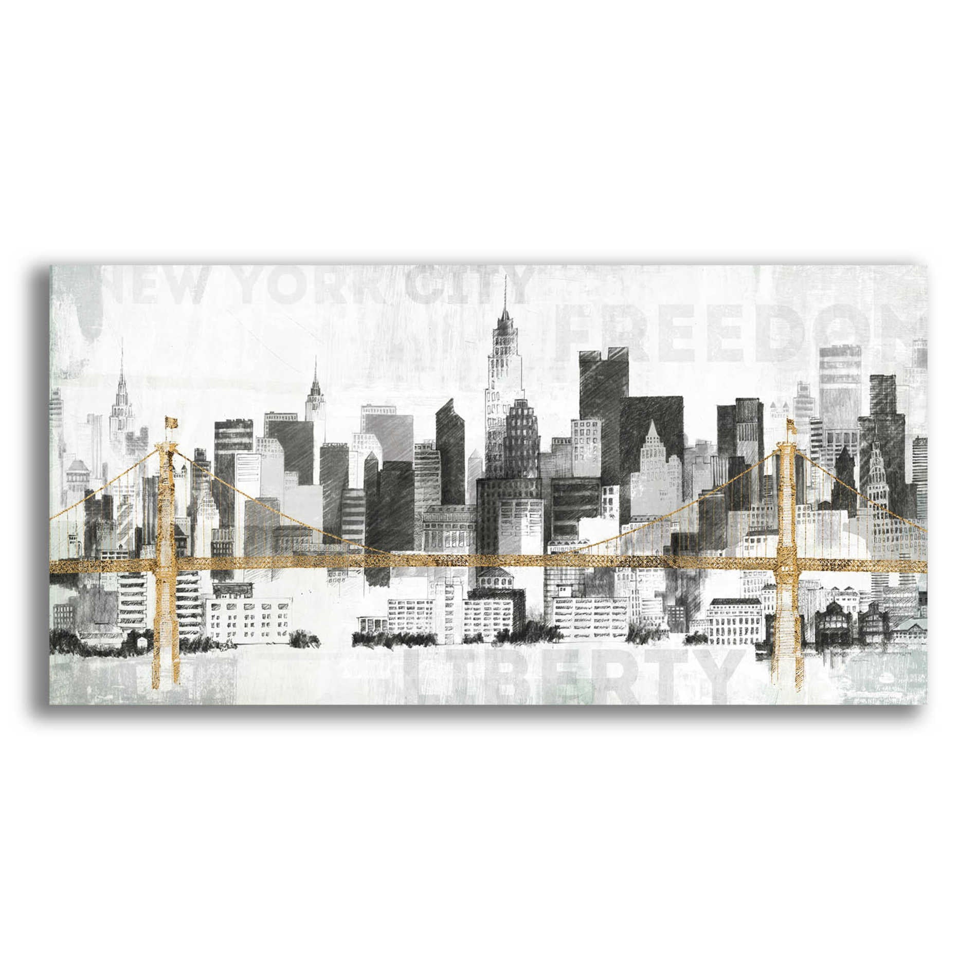 Epic Art 'New York Skyline II' by Avery Tillmon,  Acrylic Glass Wall Art