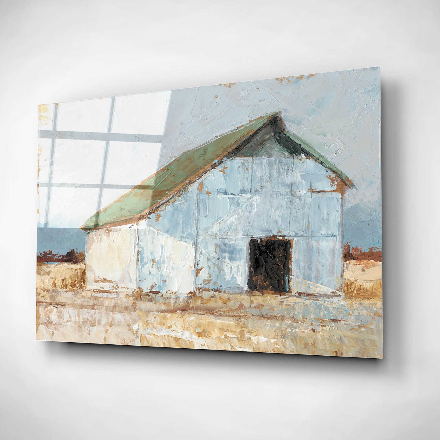 Epic Art "Whitewashed Barn I" by Ethan Harper, Acrylic Glass Wall Art,16x12