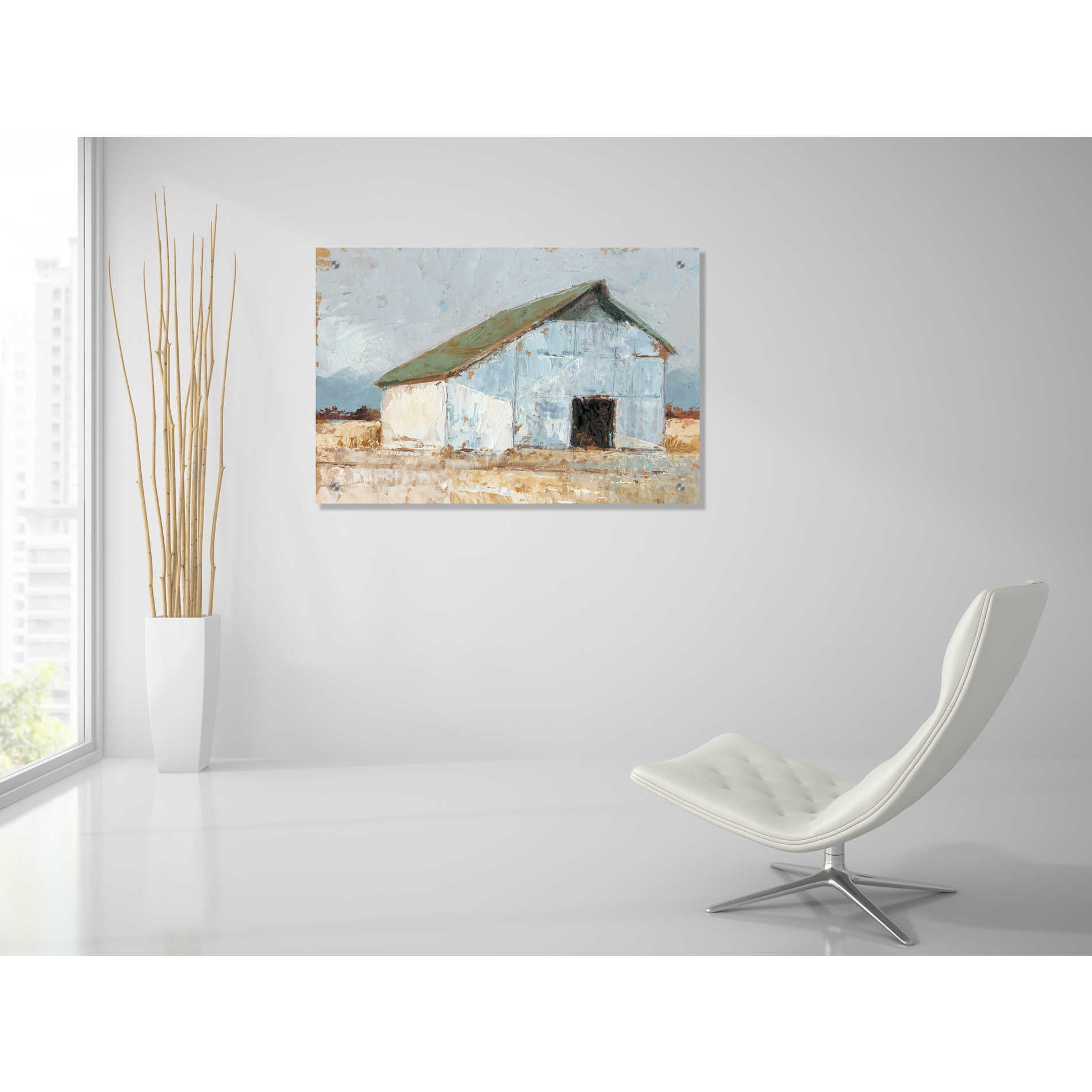 Epic Art "Whitewashed Barn I" by Ethan Harper, Acrylic Glass Wall Art,36x24