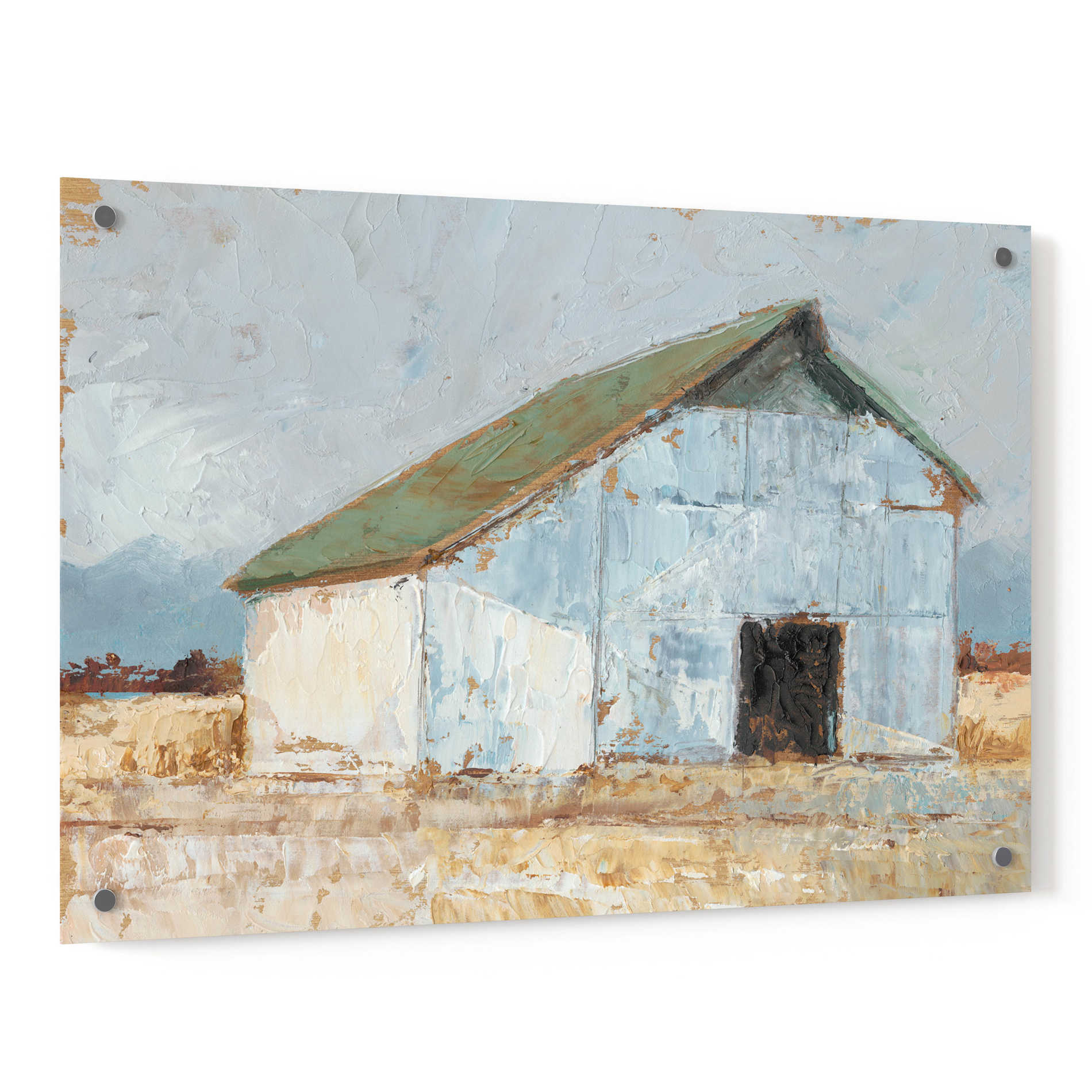 Epic Art "Whitewashed Barn I" by Ethan Harper, Acrylic Glass Wall Art,36x24