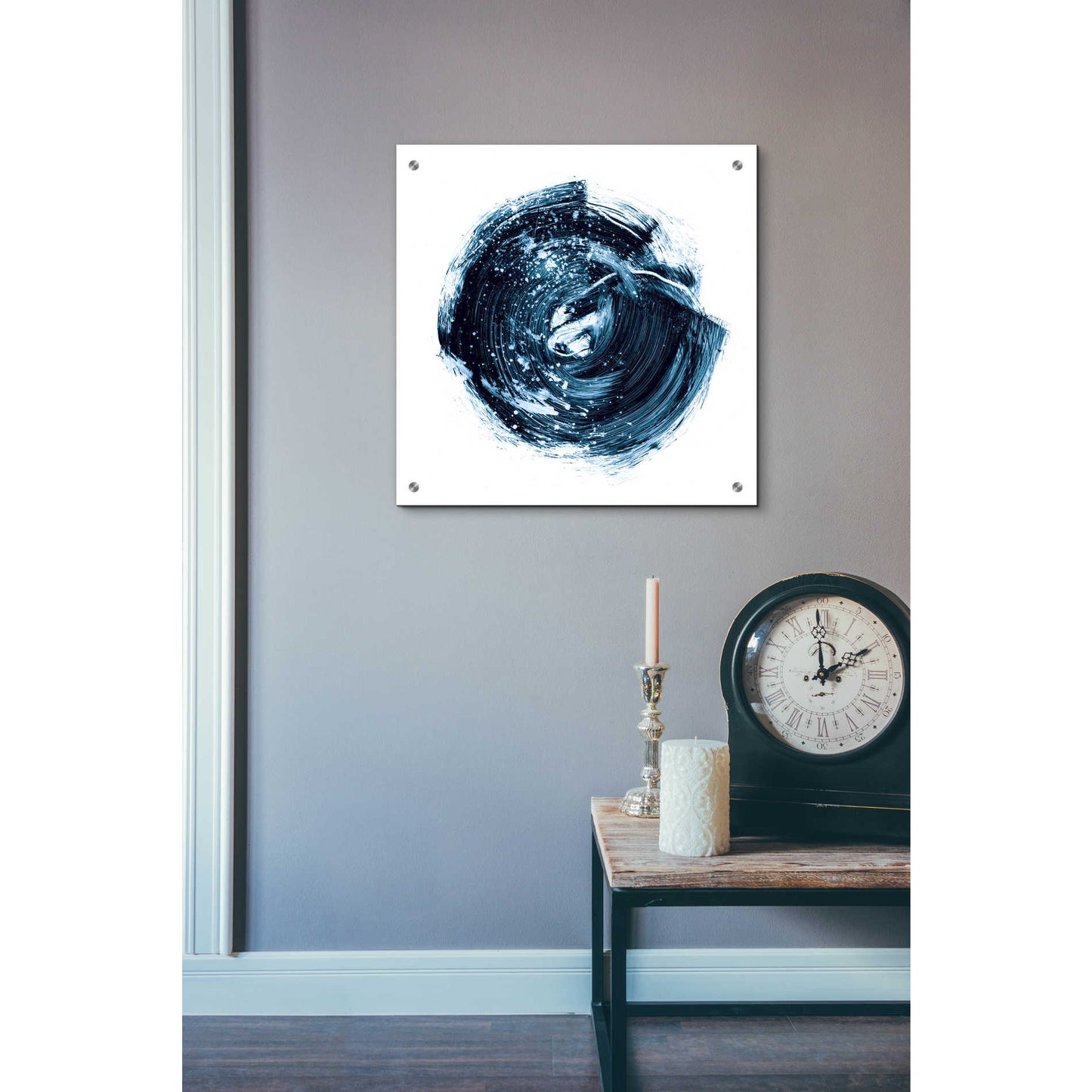 Epic Art "Indigo Nebula IV" by Ethan Harper, Acrylic Glass Wall Art,24x24