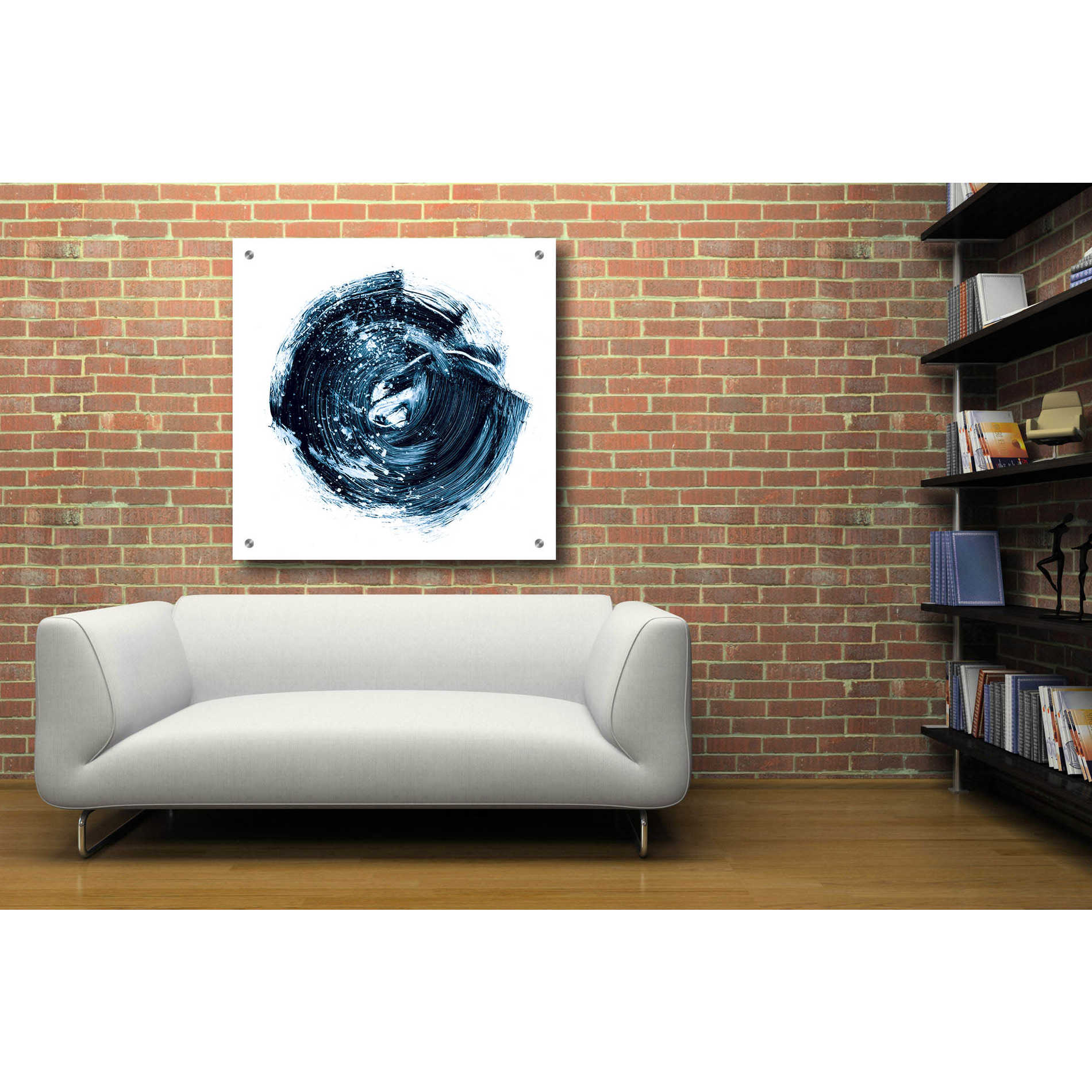 Epic Art "Indigo Nebula IV" by Ethan Harper, Acrylic Glass Wall Art,36x36