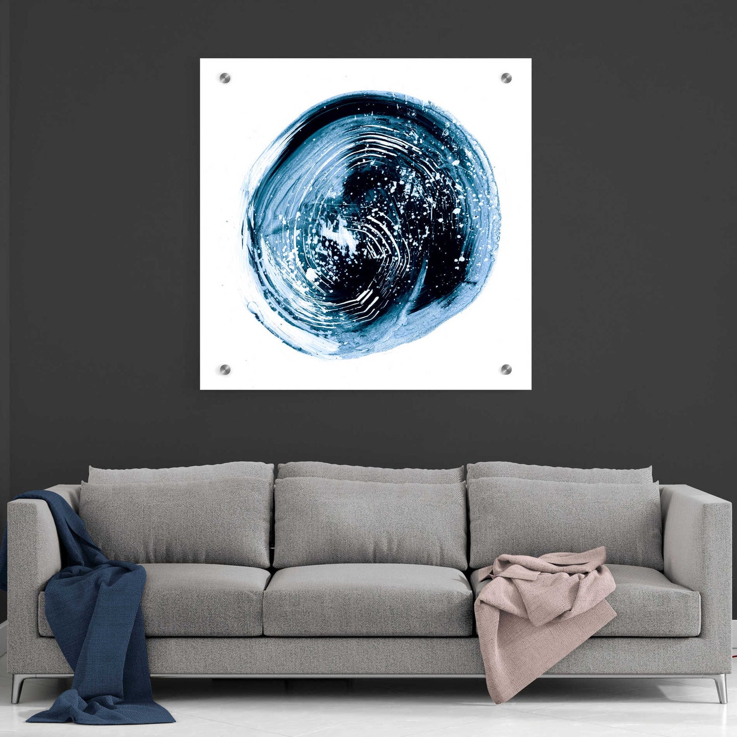 Epic Art "Indigo Nebula III" by Ethan Harper, Acrylic Glass Wall Art,36x36