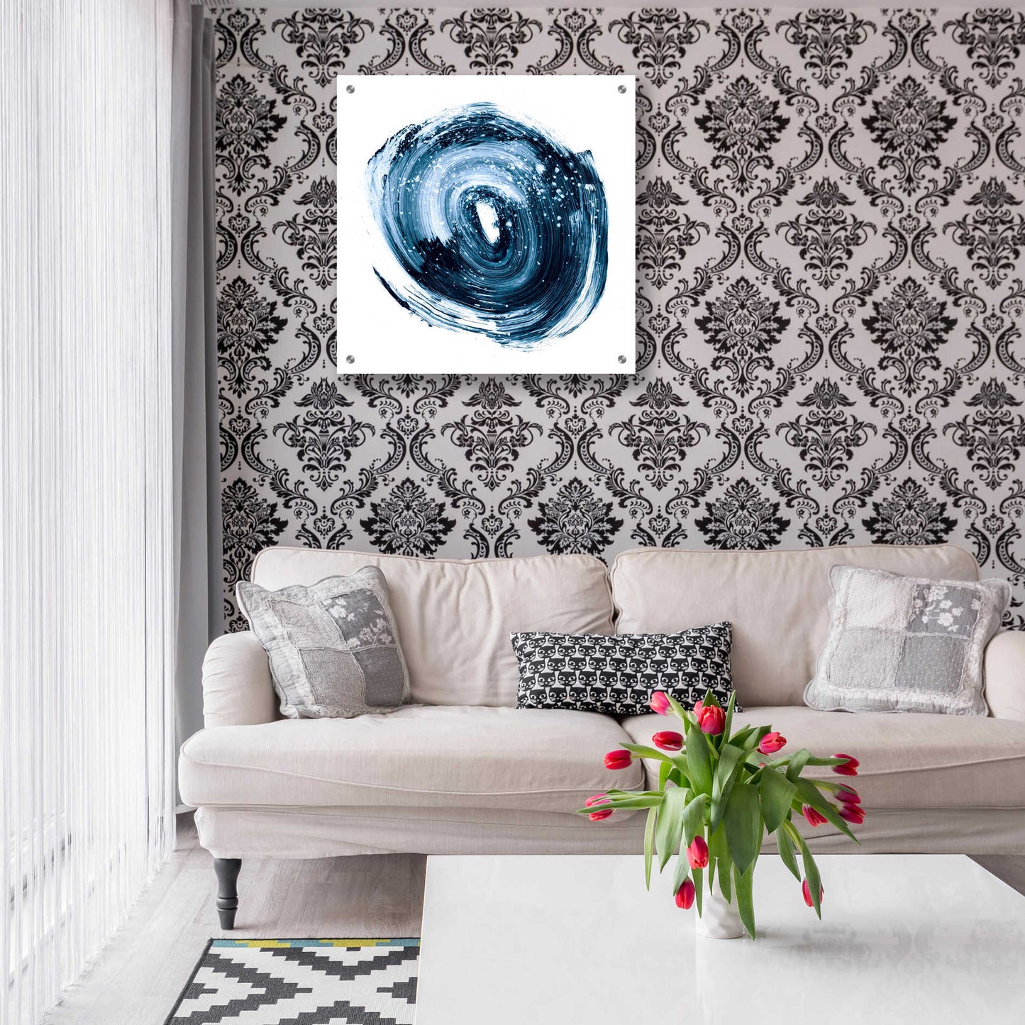 Epic Art "Indigo Nebula II" by Ethan Harper, Acrylic Glass Wall Art,24x24