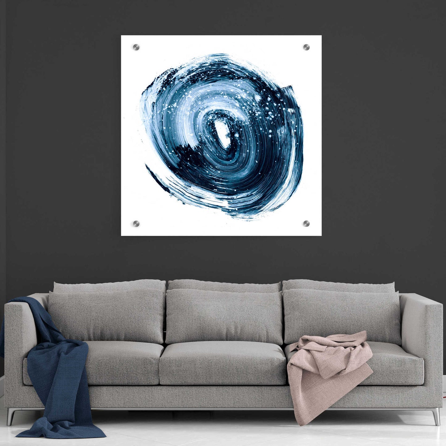 Epic Art "Indigo Nebula II" by Ethan Harper, Acrylic Glass Wall Art,36x36