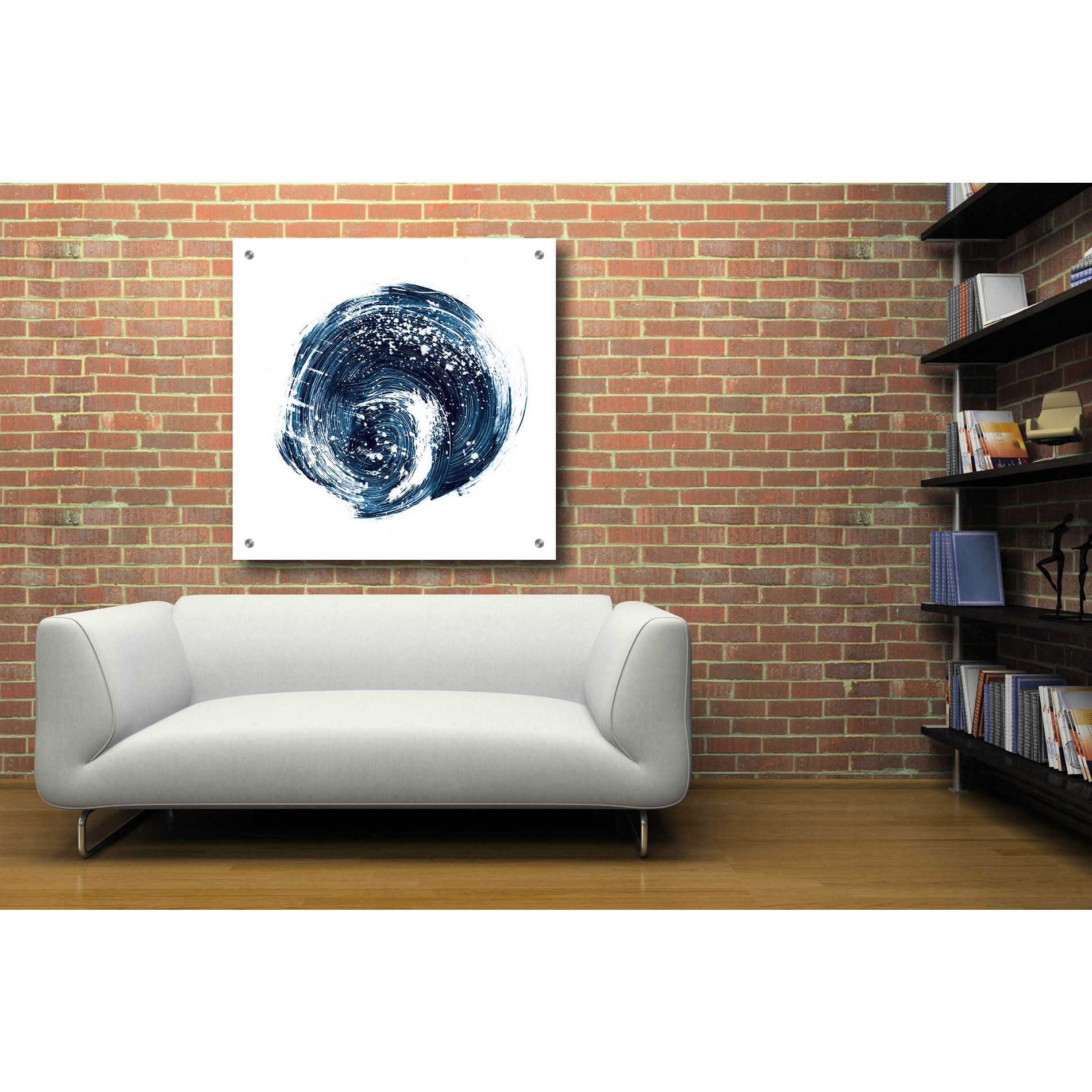 Epic Art "Indigo Nebula I" by Ethan Harper, Acrylic Glass Wall Art,36x36