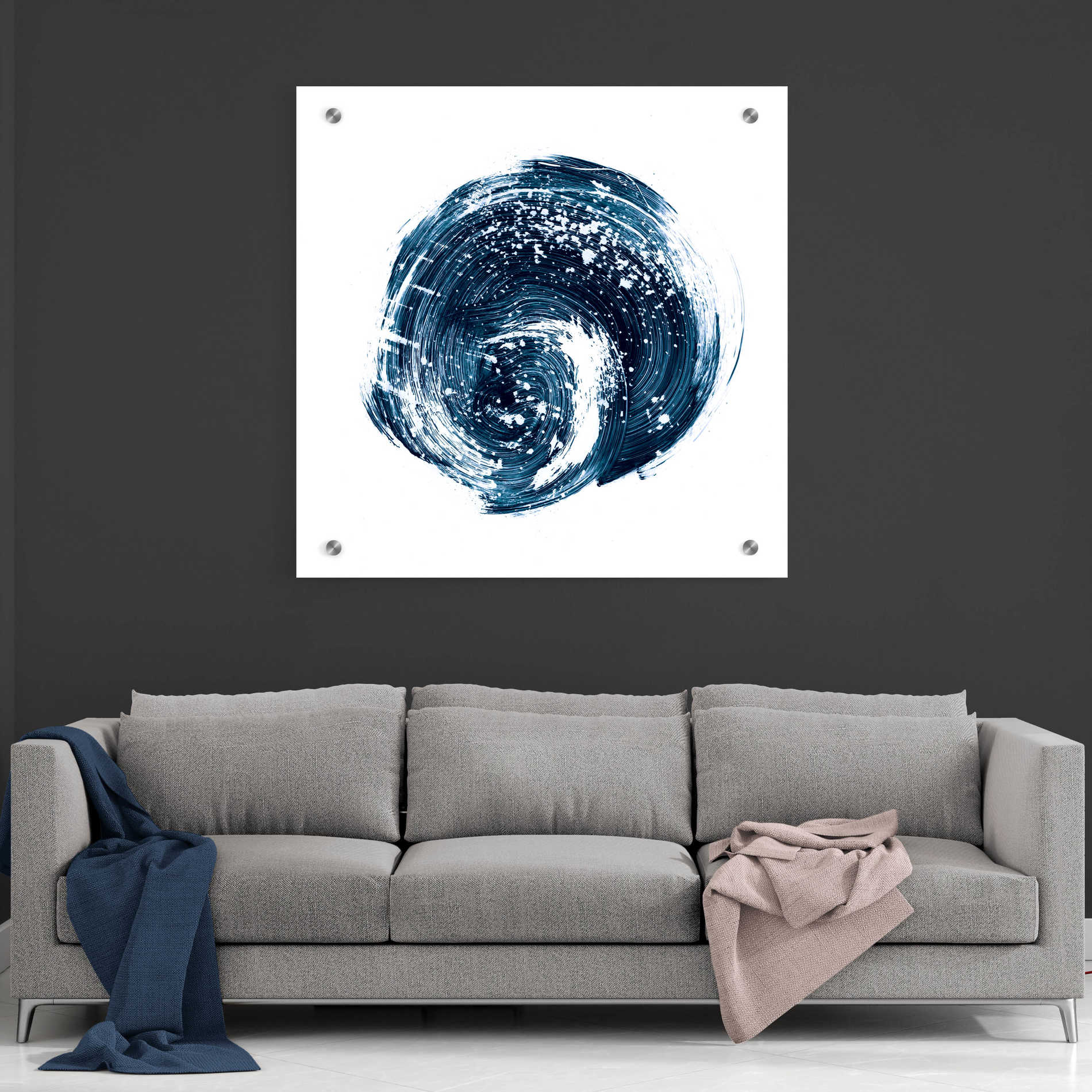 Epic Art "Indigo Nebula I" by Ethan Harper, Acrylic Glass Wall Art,36x36