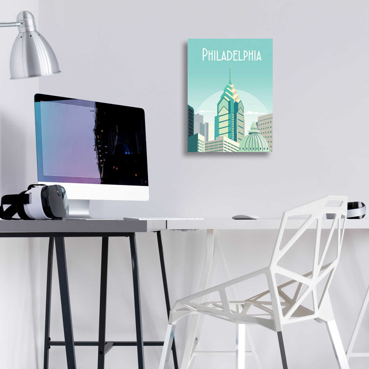 Epic Art 'Philadelphia' by Arctic Frame Studio, Acrylic Glass Wall Art,12x16