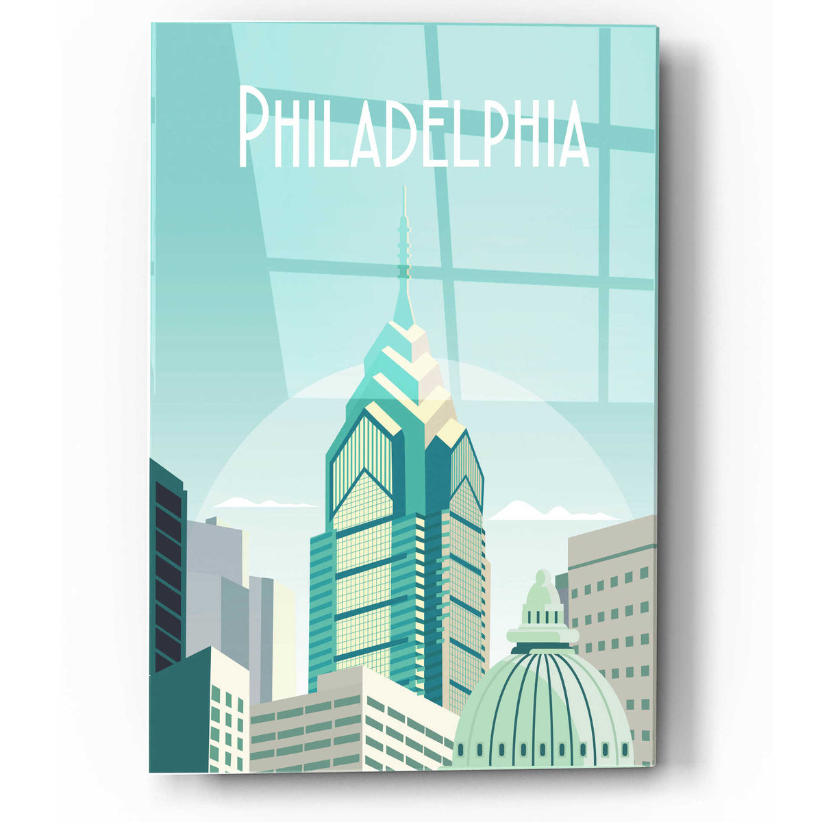 Epic Art 'Philadelphia' by Arctic Frame Studio, Acrylic Glass Wall Art