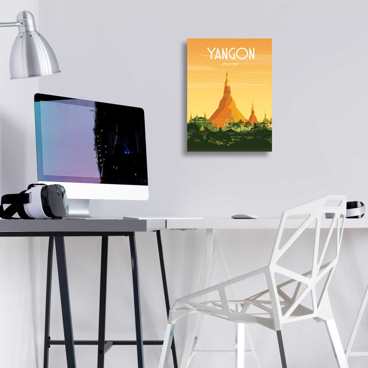 Epic Art 'Yangon Myanmar' by Arctic Frame Studio, Acrylic Glass Wall Art,12x16