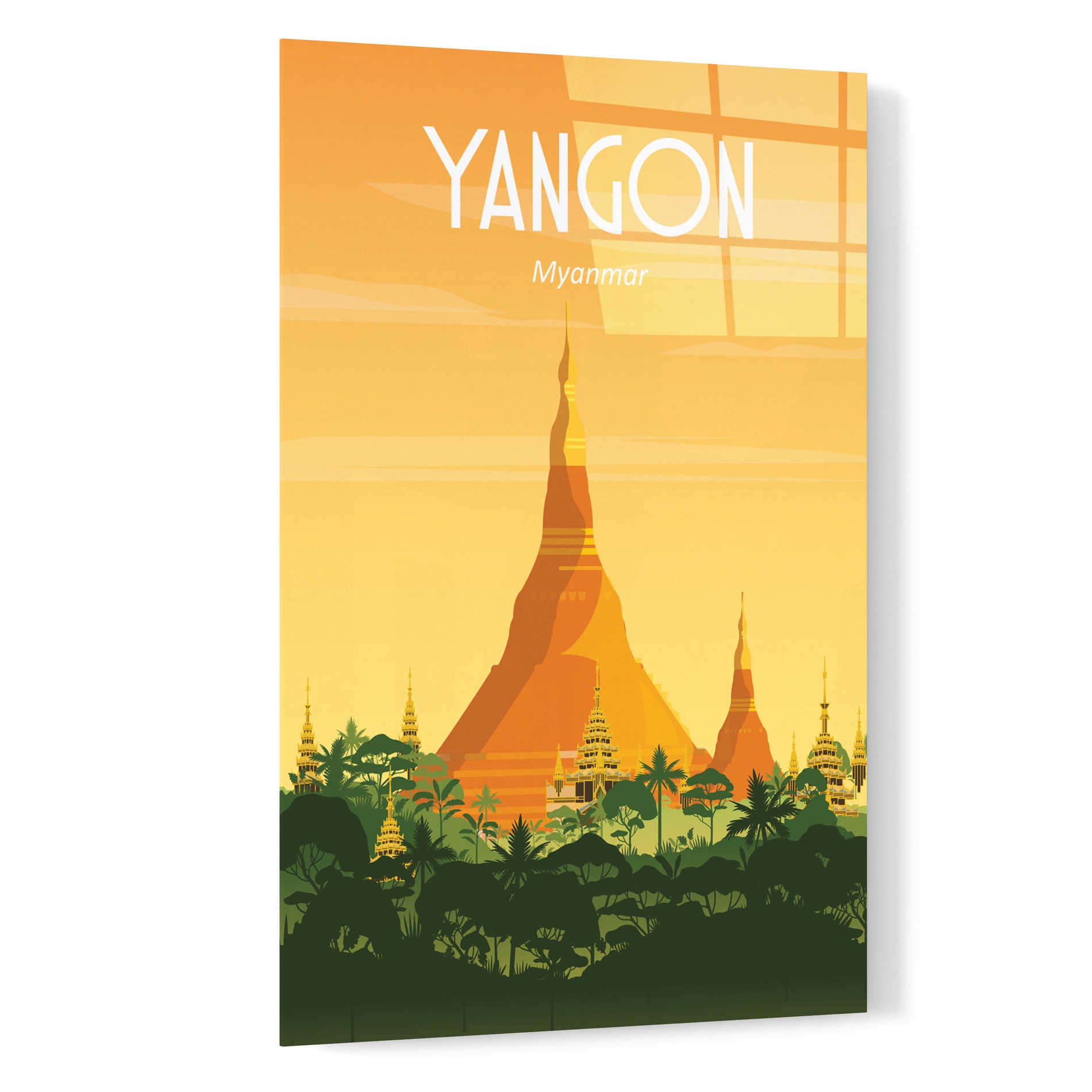 Epic Art 'Yangon Myanmar' by Arctic Frame Studio, Acrylic Glass Wall Art,16x24