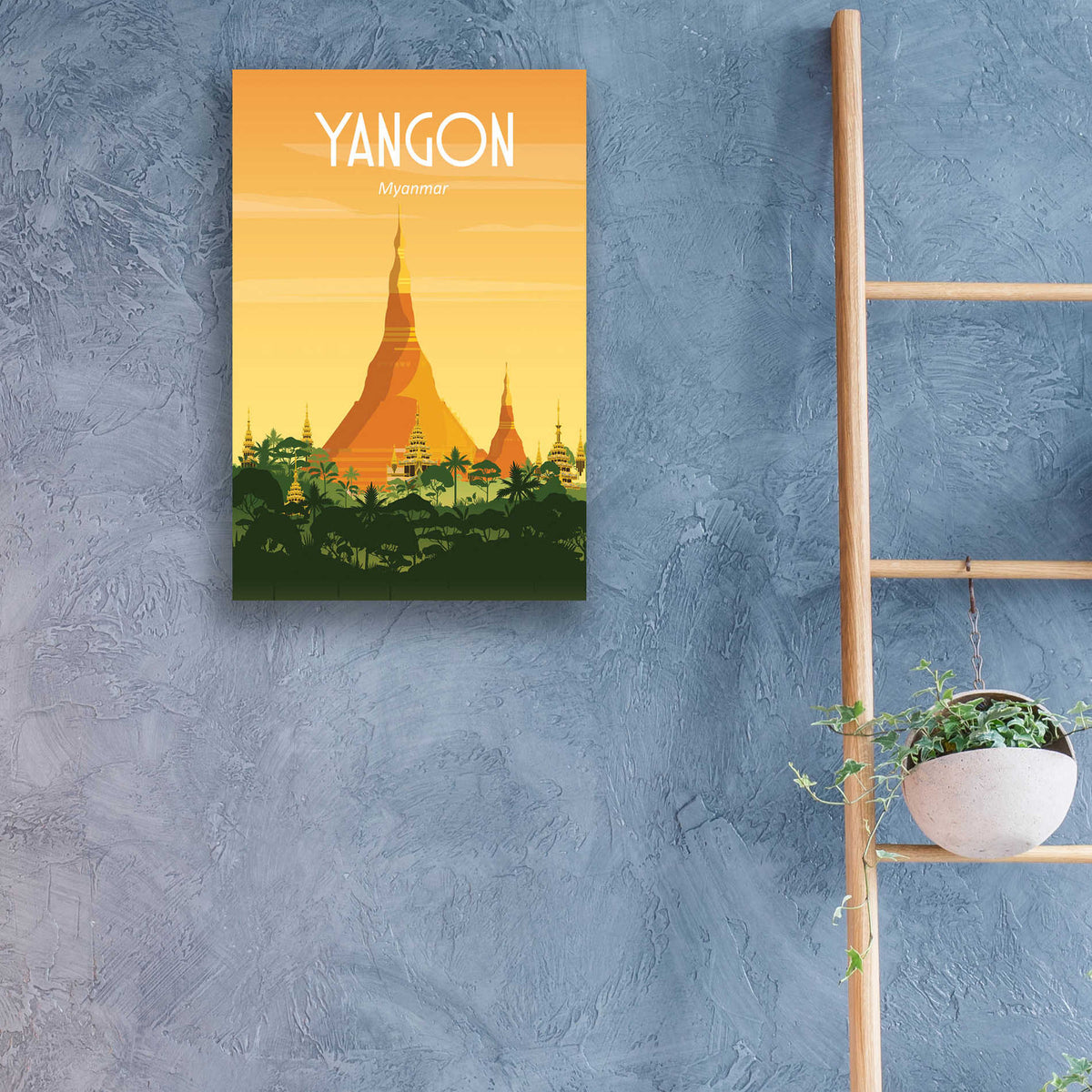 Epic Art 'Yangon Myanmar' by Arctic Frame Studio, Acrylic Glass Wall Art,16x24