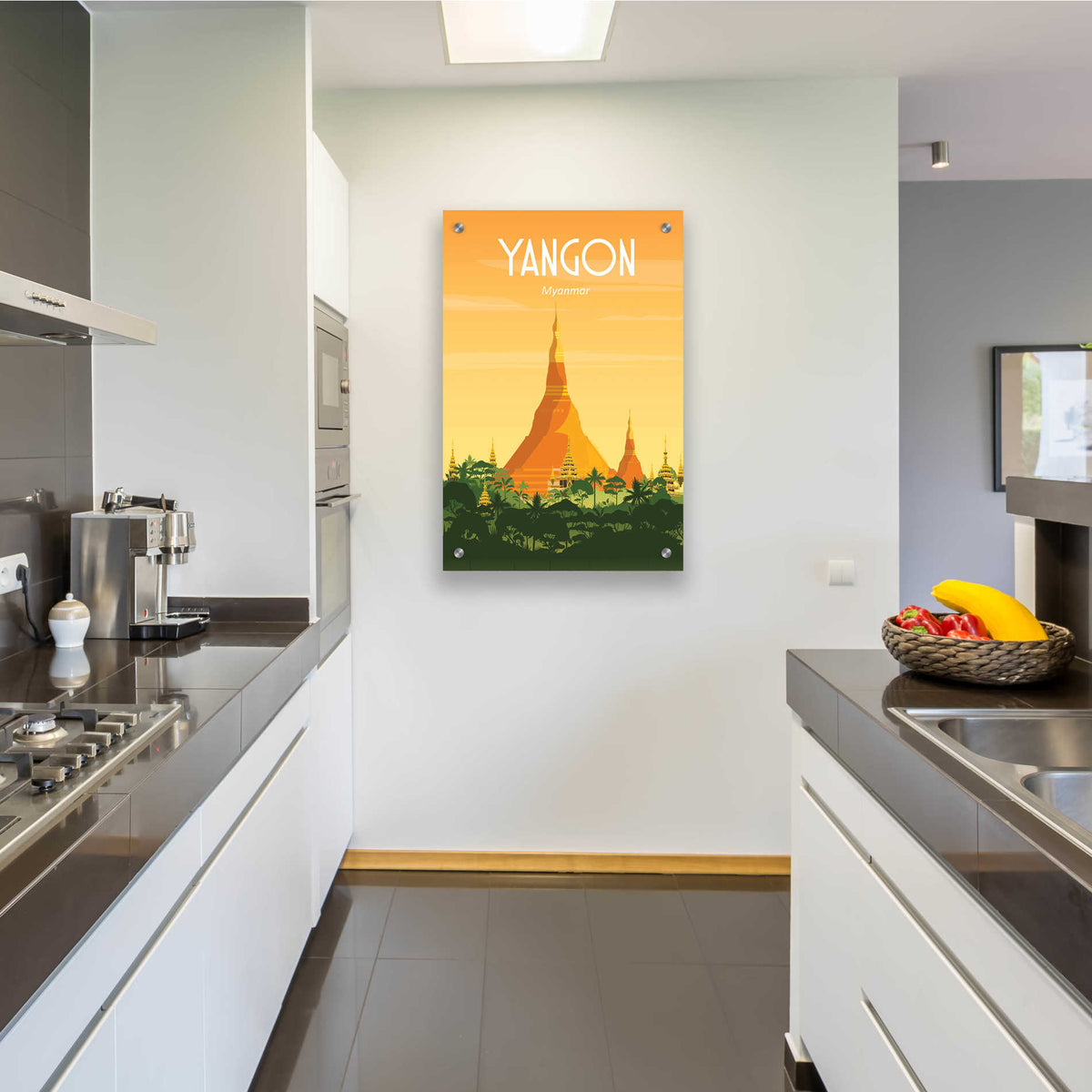 Epic Art 'Yangon Myanmar' by Arctic Frame Studio, Acrylic Glass Wall Art,24x36
