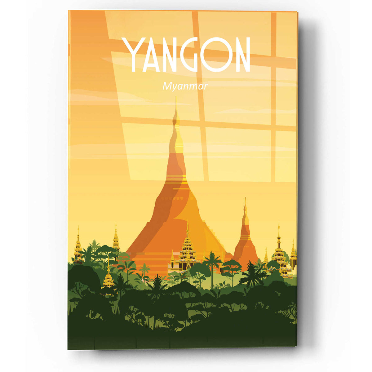 Epic Art 'Yangon Myanmar' by Arctic Frame Studio, Acrylic Glass Wall Art
