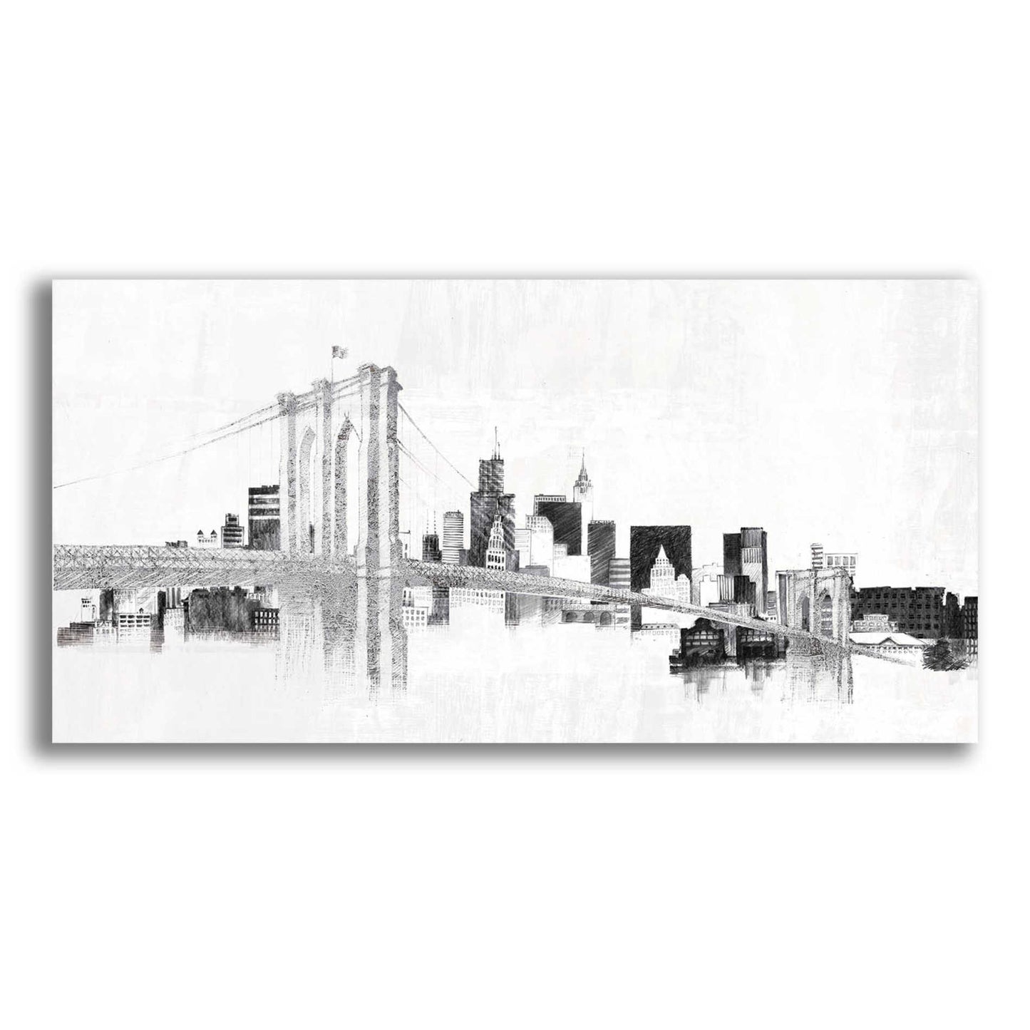 Epic Art 'Skyline Crossing Silver' by Avery Tillmon,  Acrylic Glass Wall Art,24x12