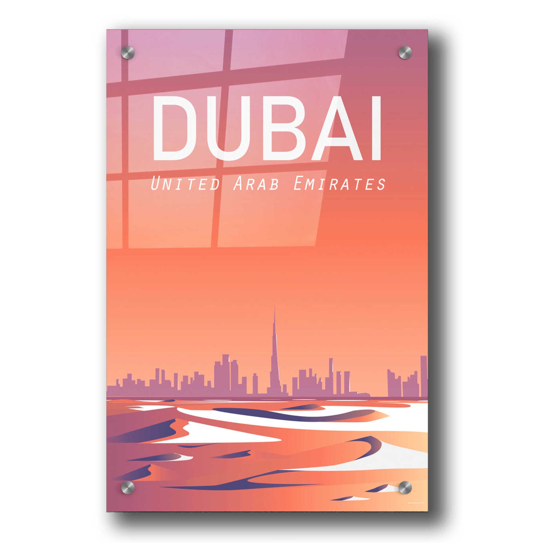 Epic Art 'Dubai' by Arctic Frame Studio, Acrylic Glass Wall Art,24x36