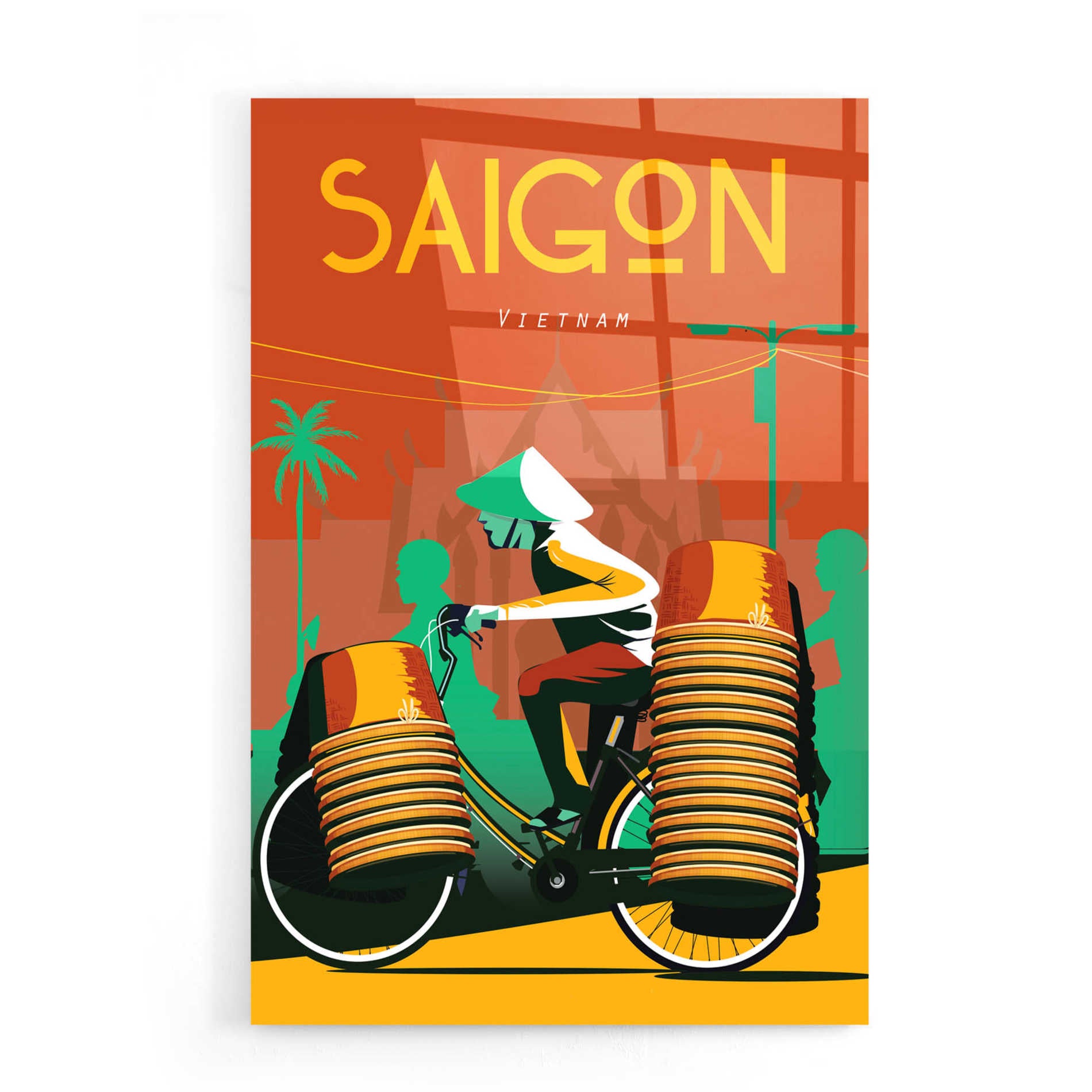 Epic Art 'Saigon Vietnam' by Arctic Frame Studio, Acrylic Glass Wall Art,16x24