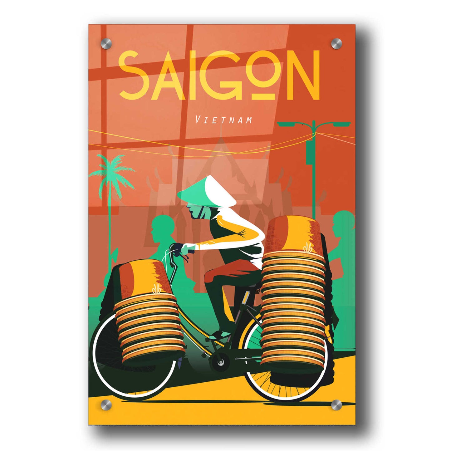 Epic Art 'Saigon Vietnam' by Arctic Frame Studio, Acrylic Glass Wall Art,24x36