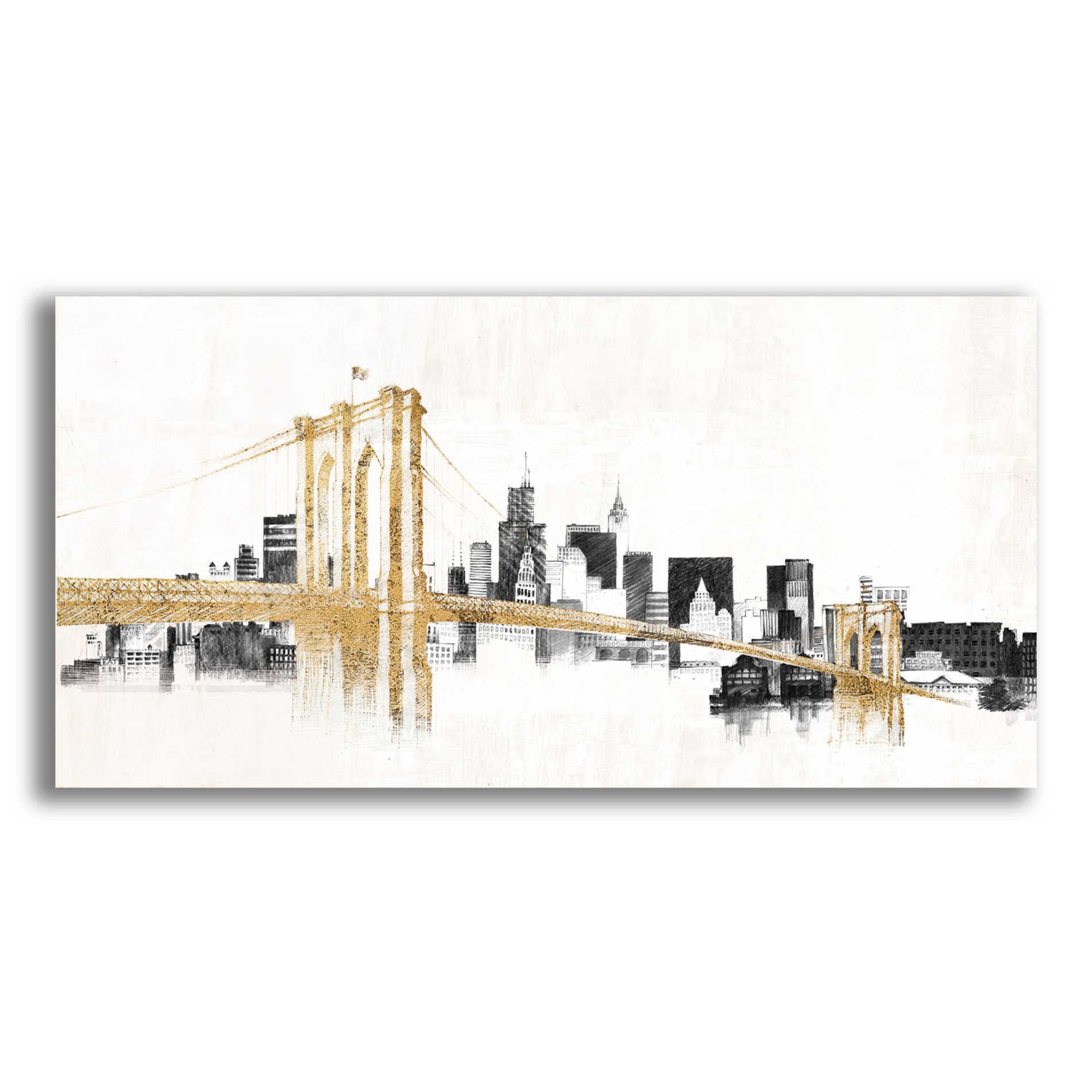 Epic Art 'Skyline Crossings' by Avery Tillmon,  Acrylic Glass Wall Art,24x12