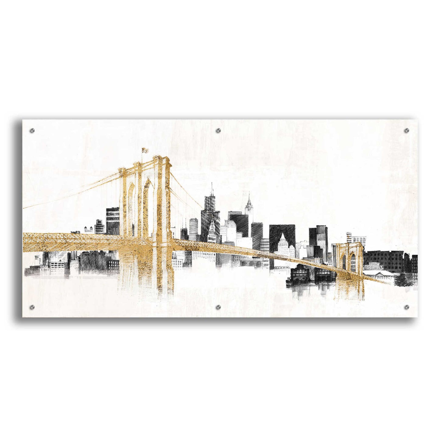 Epic Art 'Skyline Crossings' by Avery Tillmon,  Acrylic Glass Wall Art,48x24