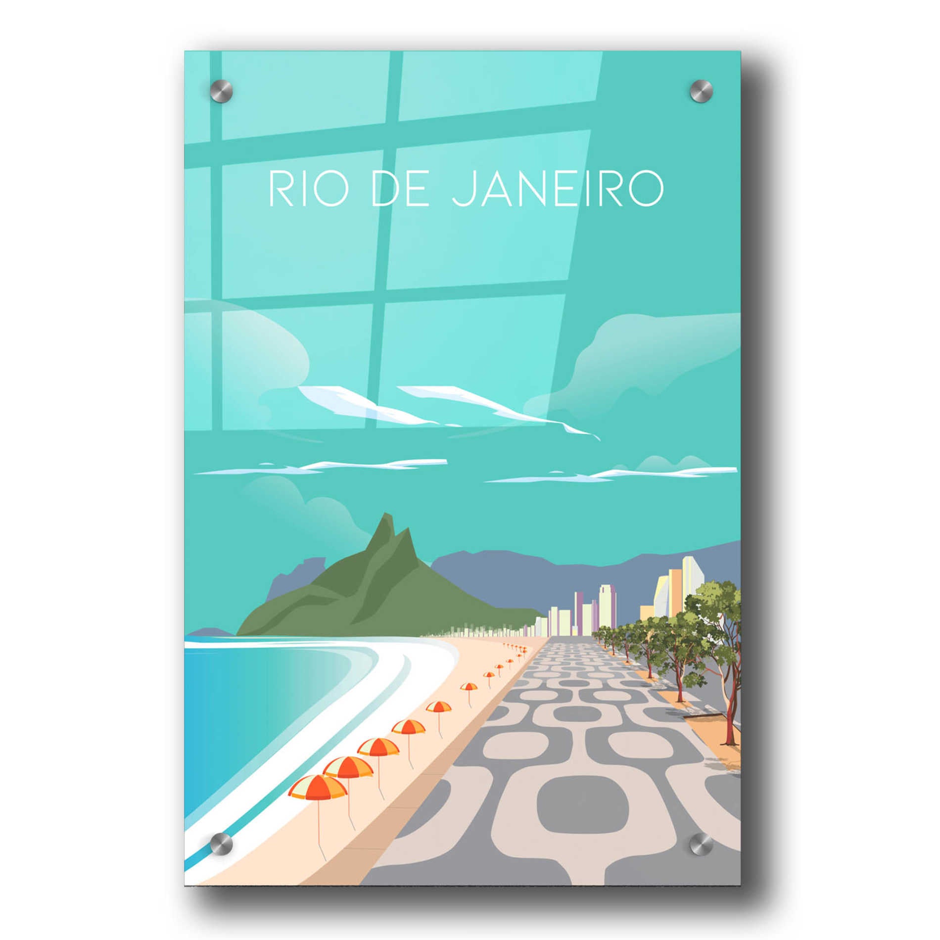 Epic Art 'Rio' by Arctic Frame Studio, Acrylic Glass Wall Art,24x36