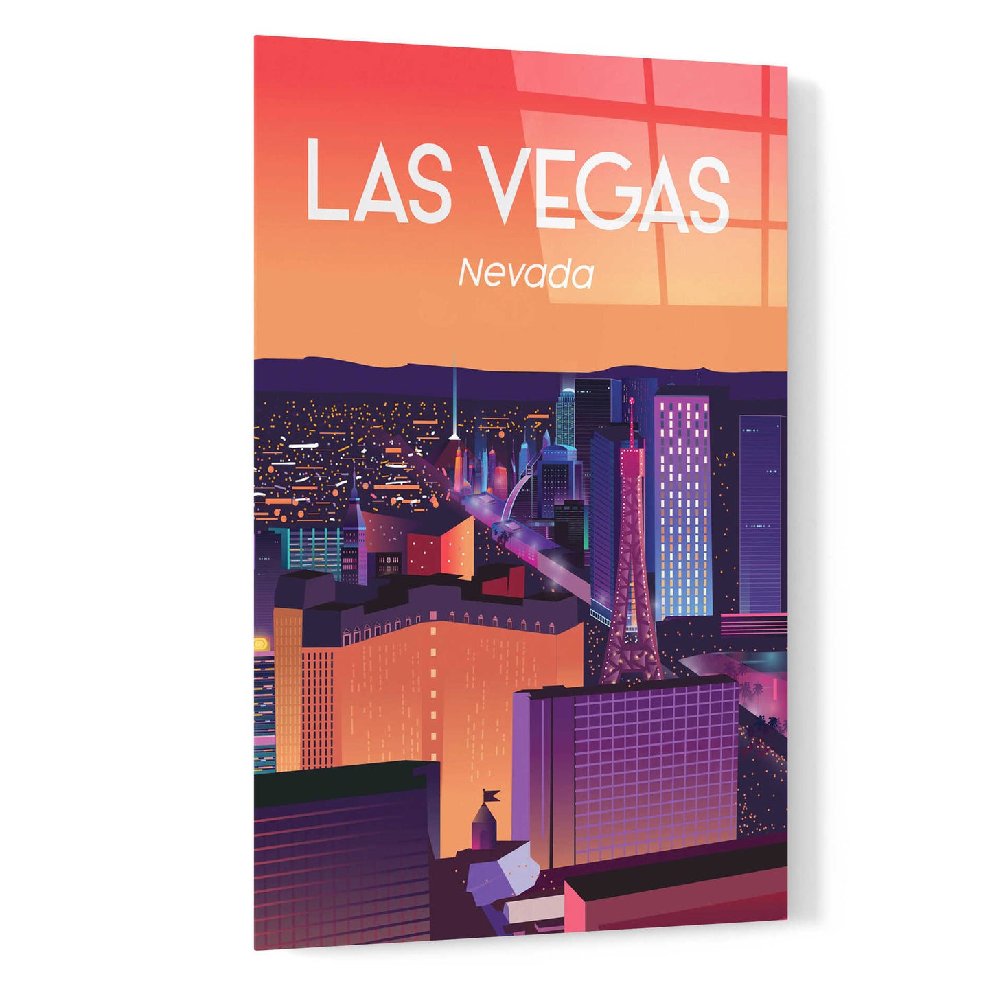 Epic Art 'Las Vegas' by Arctic Frame Studio, Acrylic Glass Wall Art,16x24