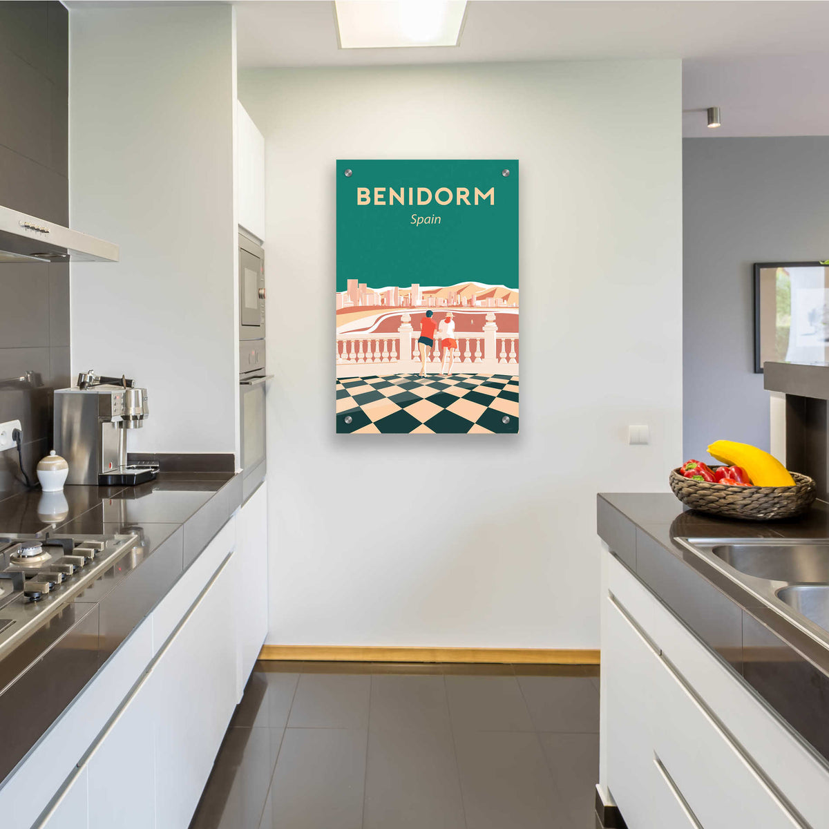 Epic Art 'Benidorm' by Arctic Frame Studio, Acrylic Glass Wall Art,24x36