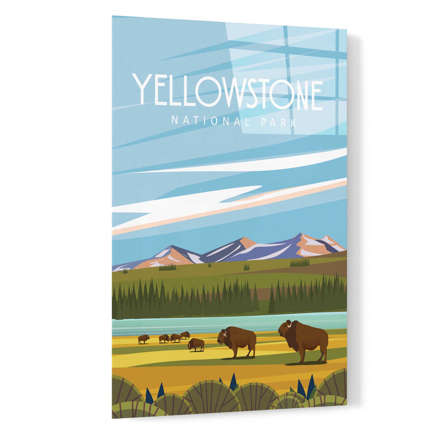 Epic Art 'Yellowstone National Park' by Arctic Frame Studio, Acrylic Glass Wall Art,16x24