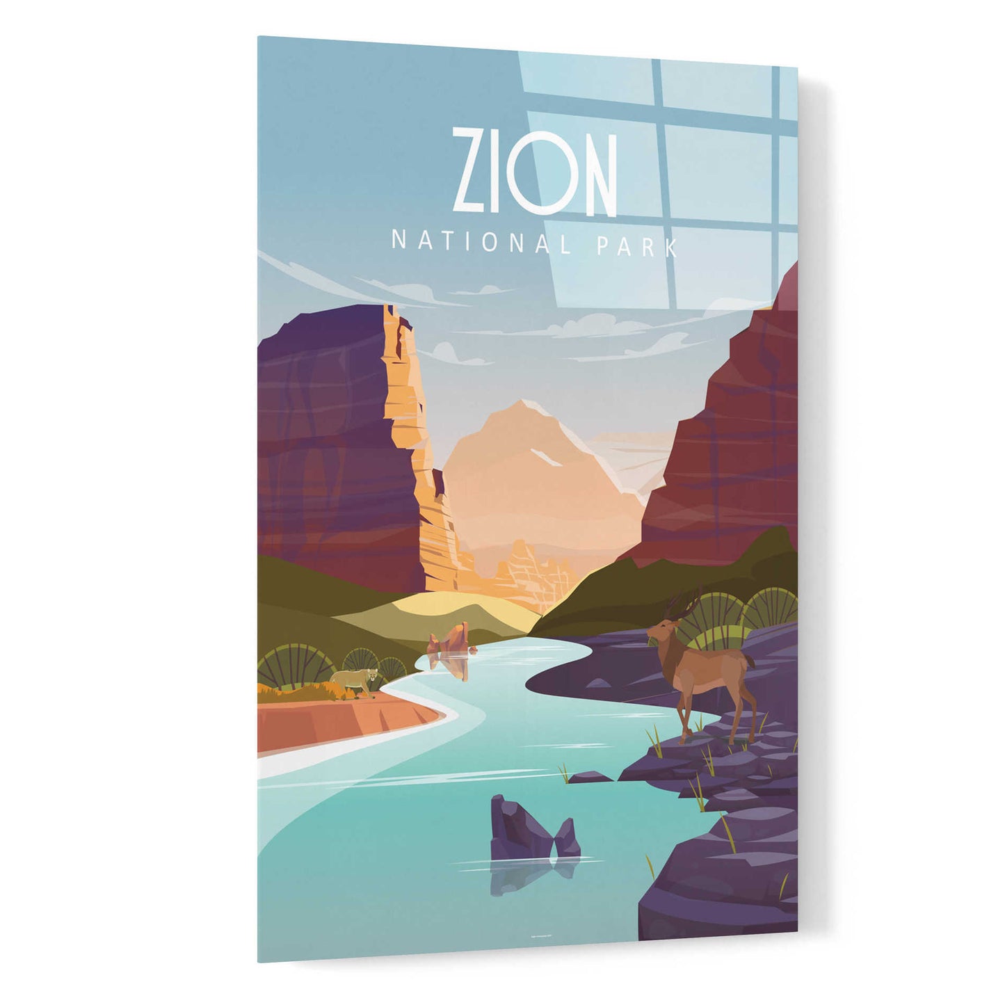 Epic Art 'Zion National Park' by Arctic Frame Studio, Acrylic Glass Wall Art,16x24