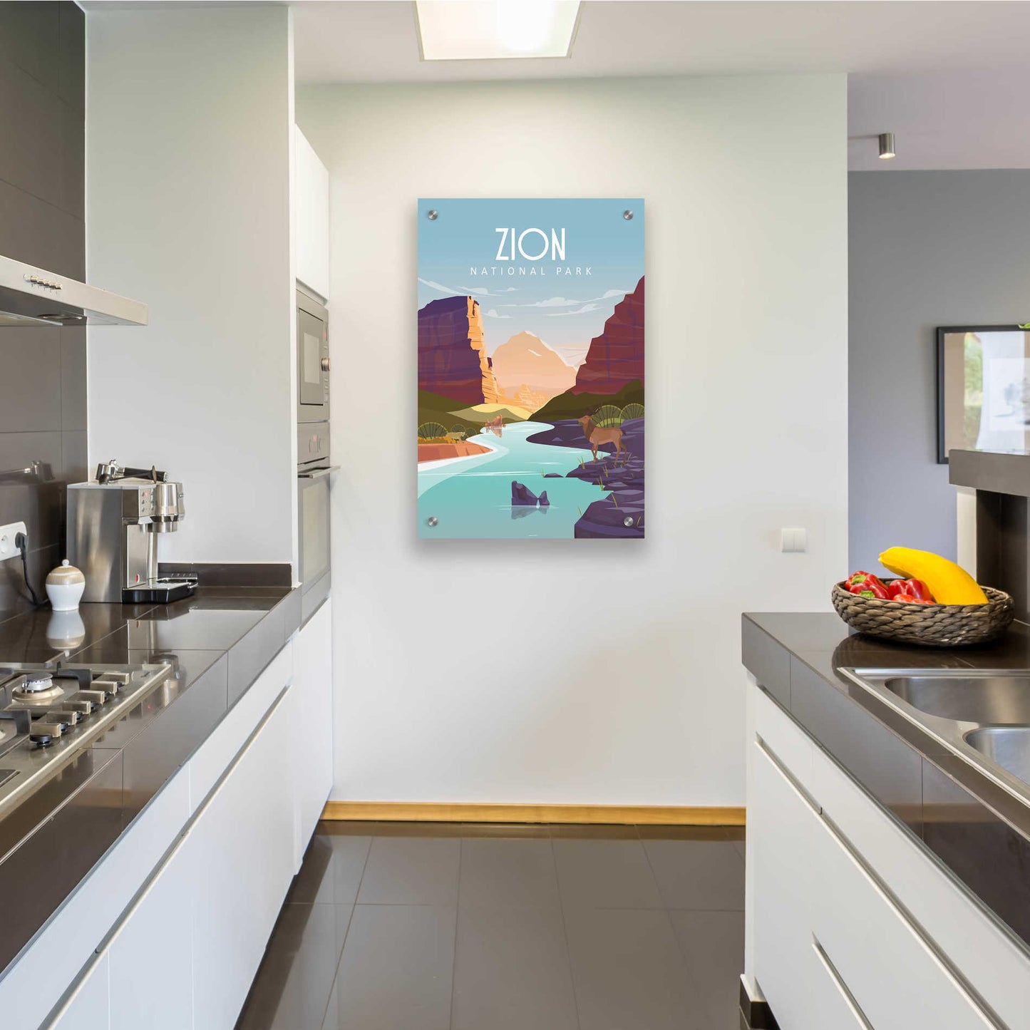 Epic Art 'Zion National Park' by Arctic Frame Studio, Acrylic Glass Wall Art,24x36