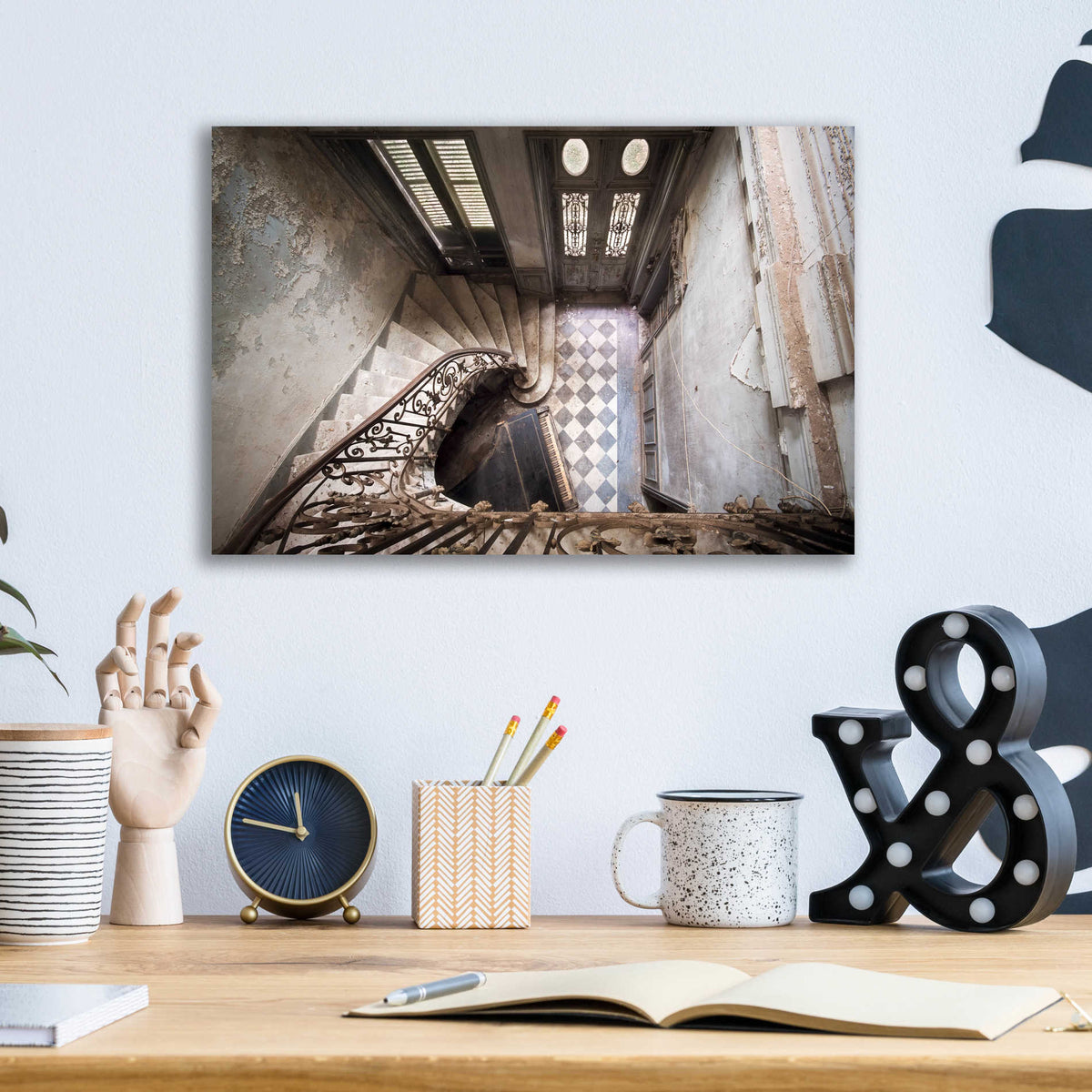 Epic Art 'Top Staircase' by Roman Robroek, Acrylic Glass Wall Art,16x12