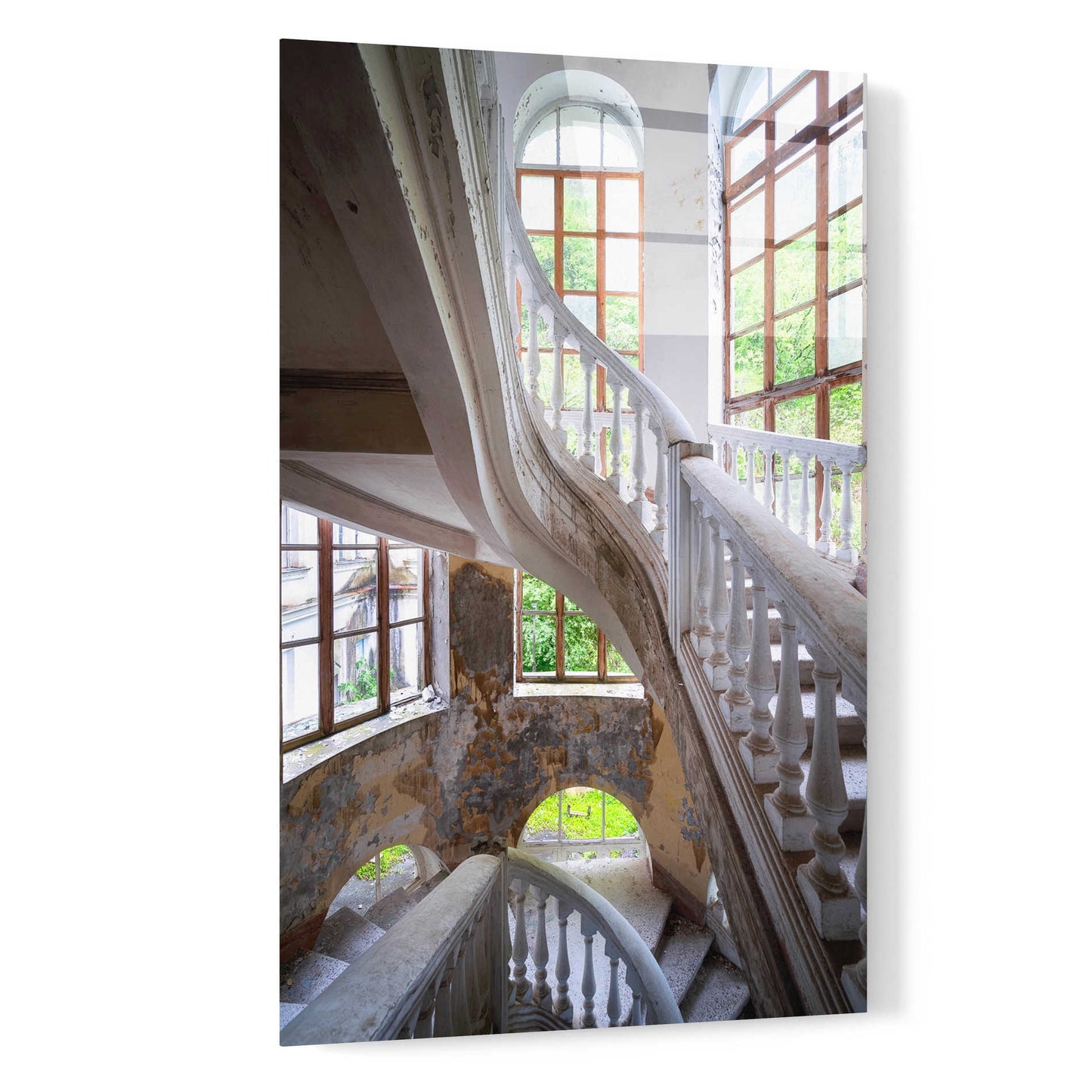 Epic Art 'Curved Stairs' by Roman Robroek, Acrylic Glass Wall Art,16x24