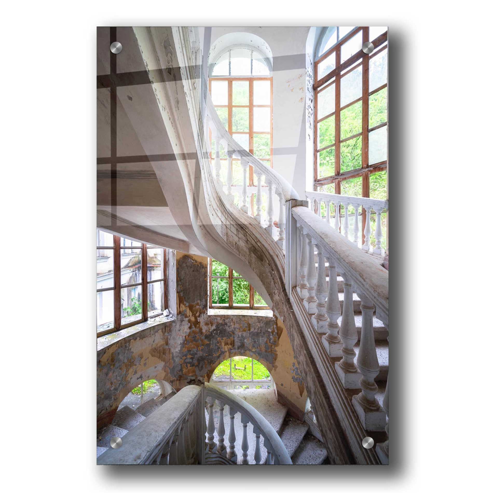 Epic Art 'Curved Stairs' by Roman Robroek, Acrylic Glass Wall Art,24x36
