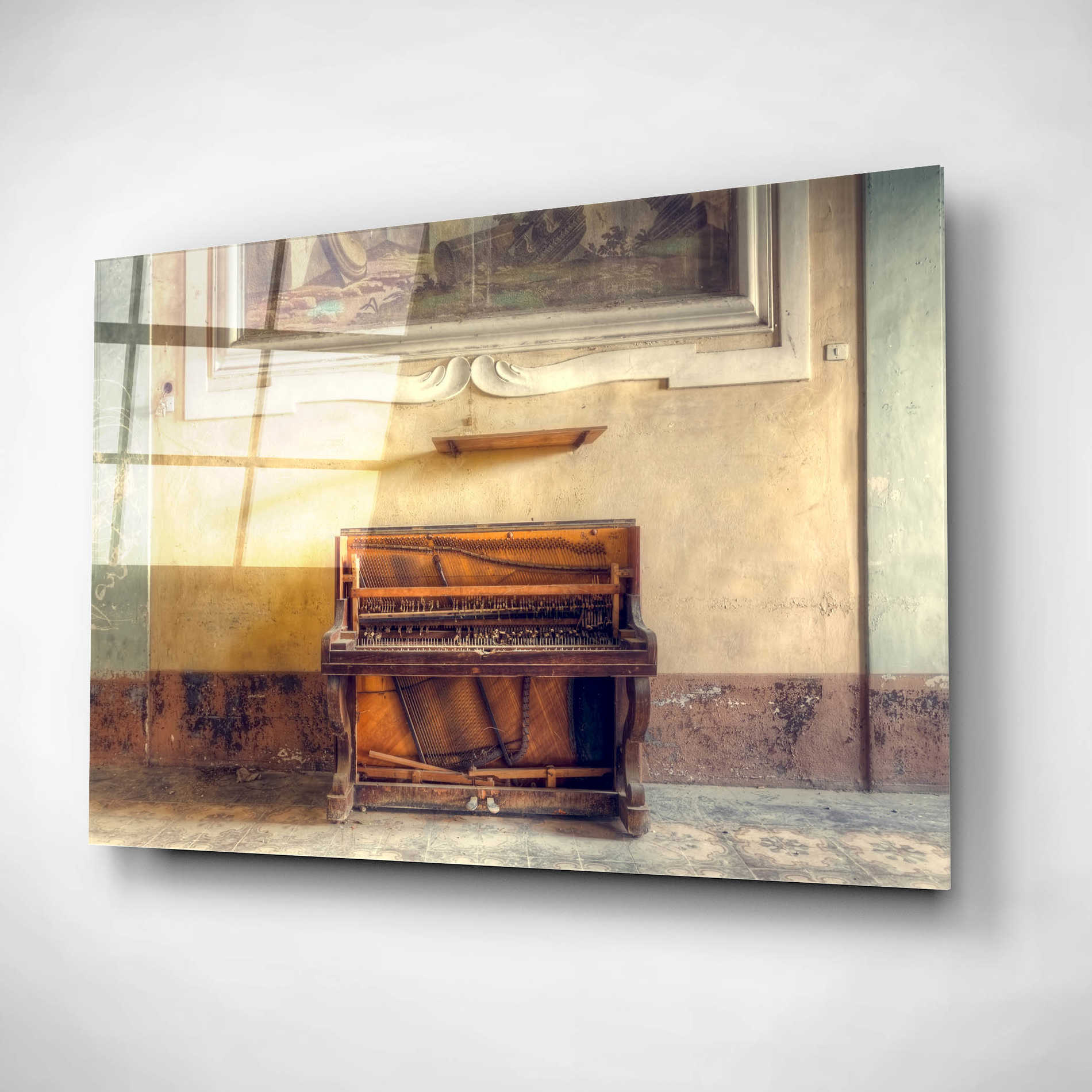 Epic Art 'The Piano' by Roman Robroek, Acrylic Glass Wall Art,16x12