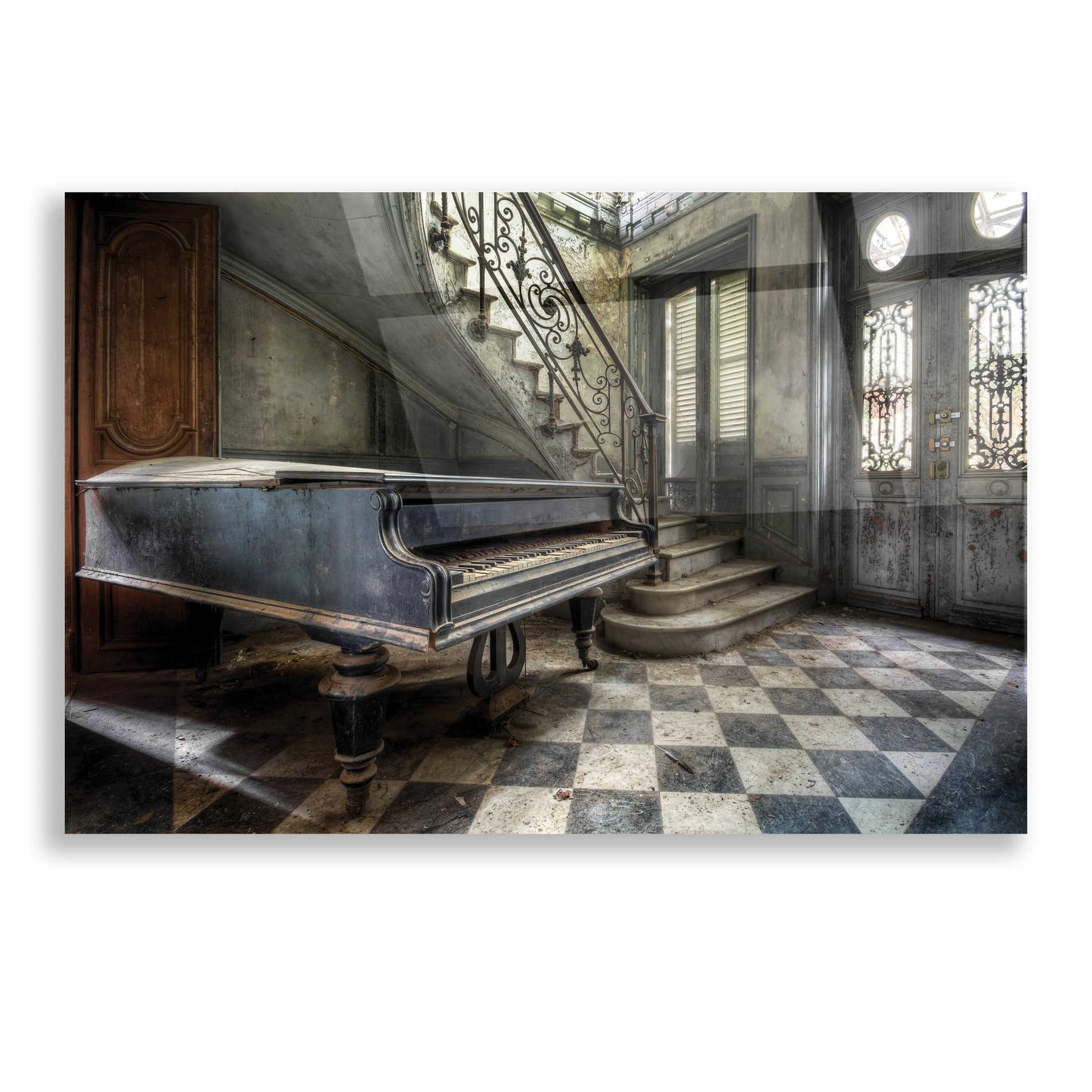 Epic Art 'Piano Hall' by Roman Robroek, Acrylic Glass Wall Art,16x12